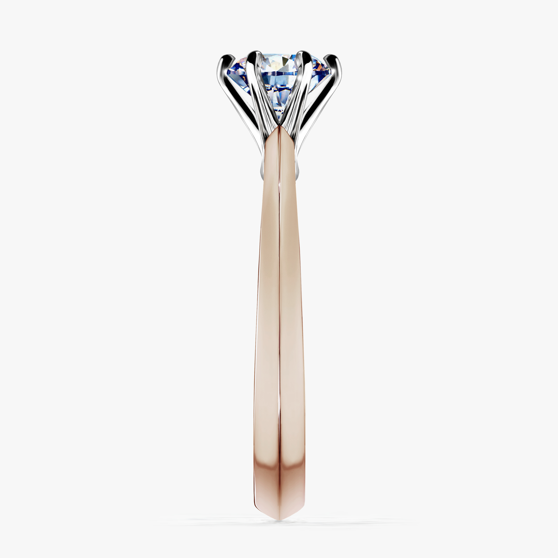 Pierścionek zaręczynowy My Queen z różowego złota z diamentem naturalnym 0,80ct
