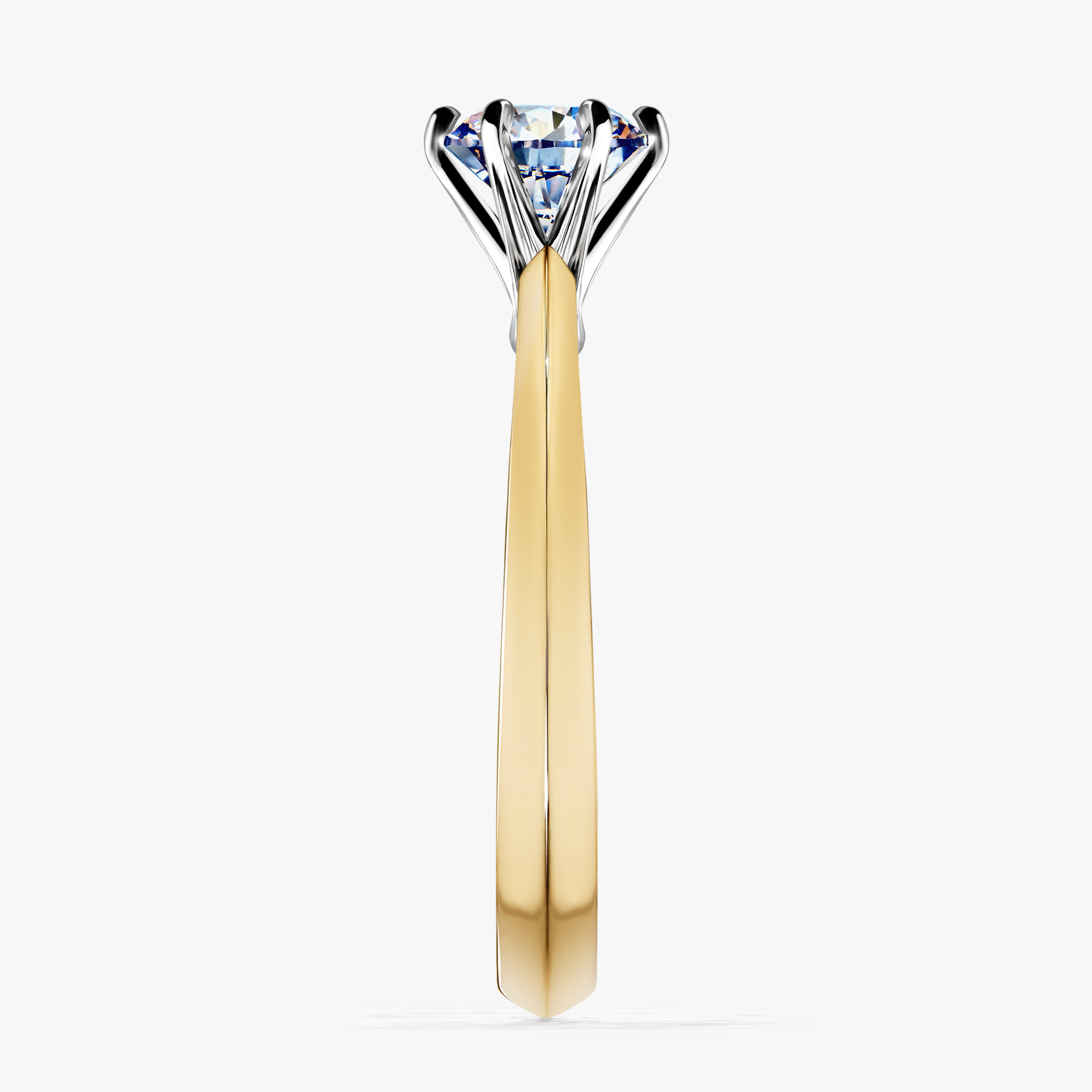 Pierścionek zaręczynowy My Queen z żółtego złota z diamentem laboratoryjnym 0,80ct
