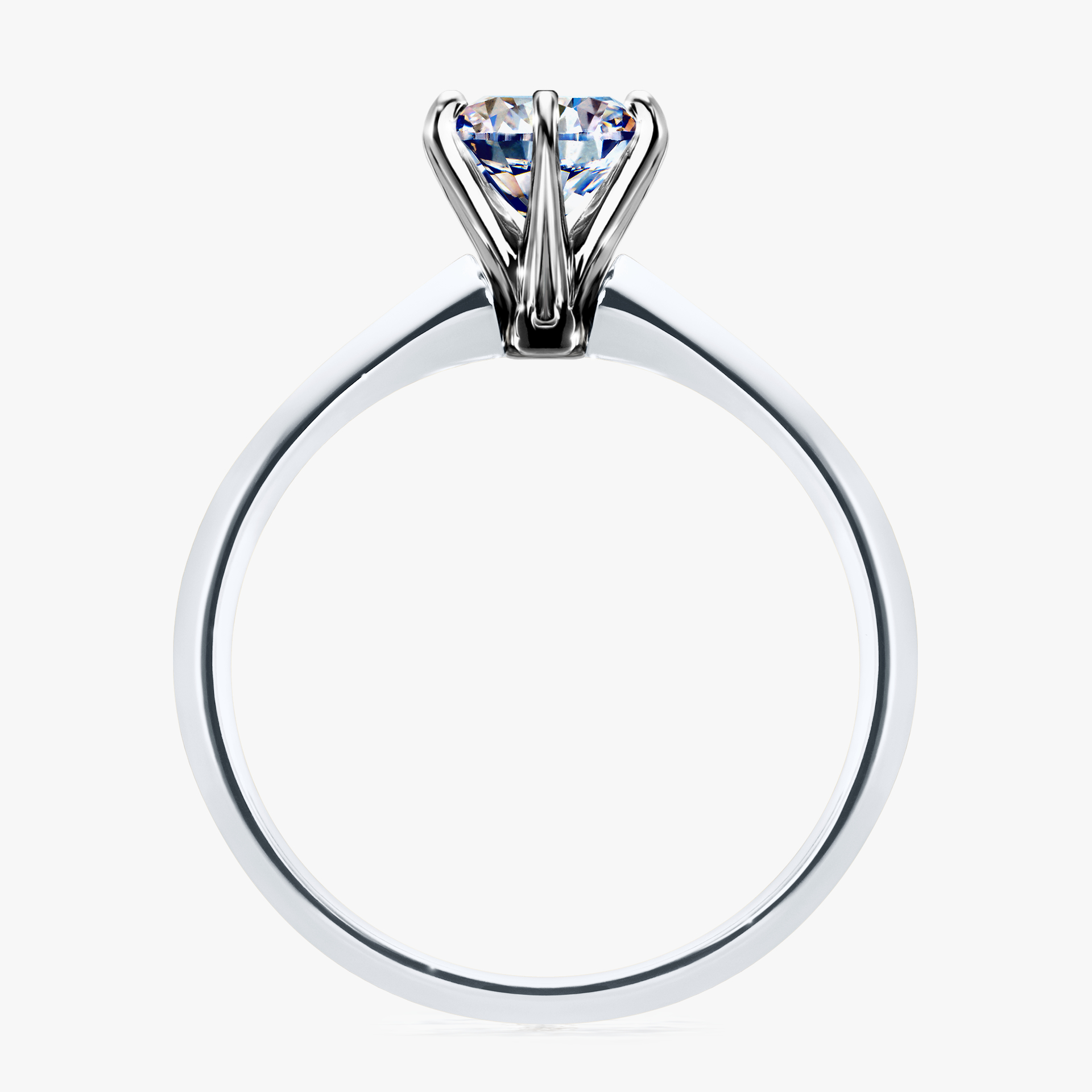 Pierścionek zaręczynowy My Queen z białego złota z diamentem laboratoryjnym 1,00ct