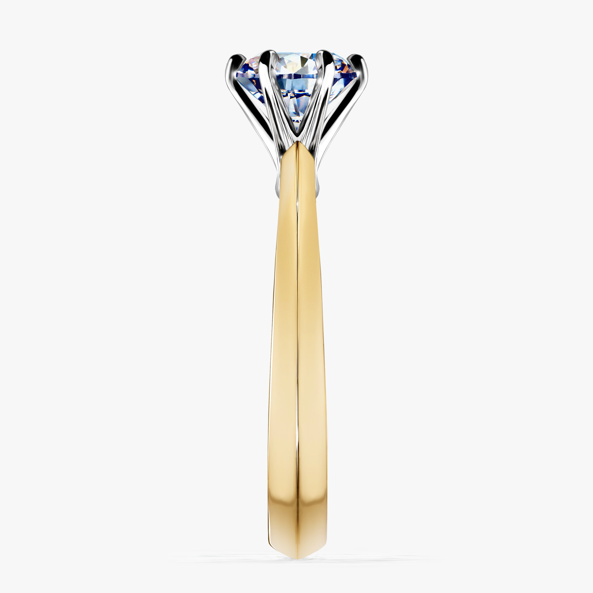 Pierścionek zaręczynowy My Queen z żółtego złota z diamentem naturalnym 1,00ct
