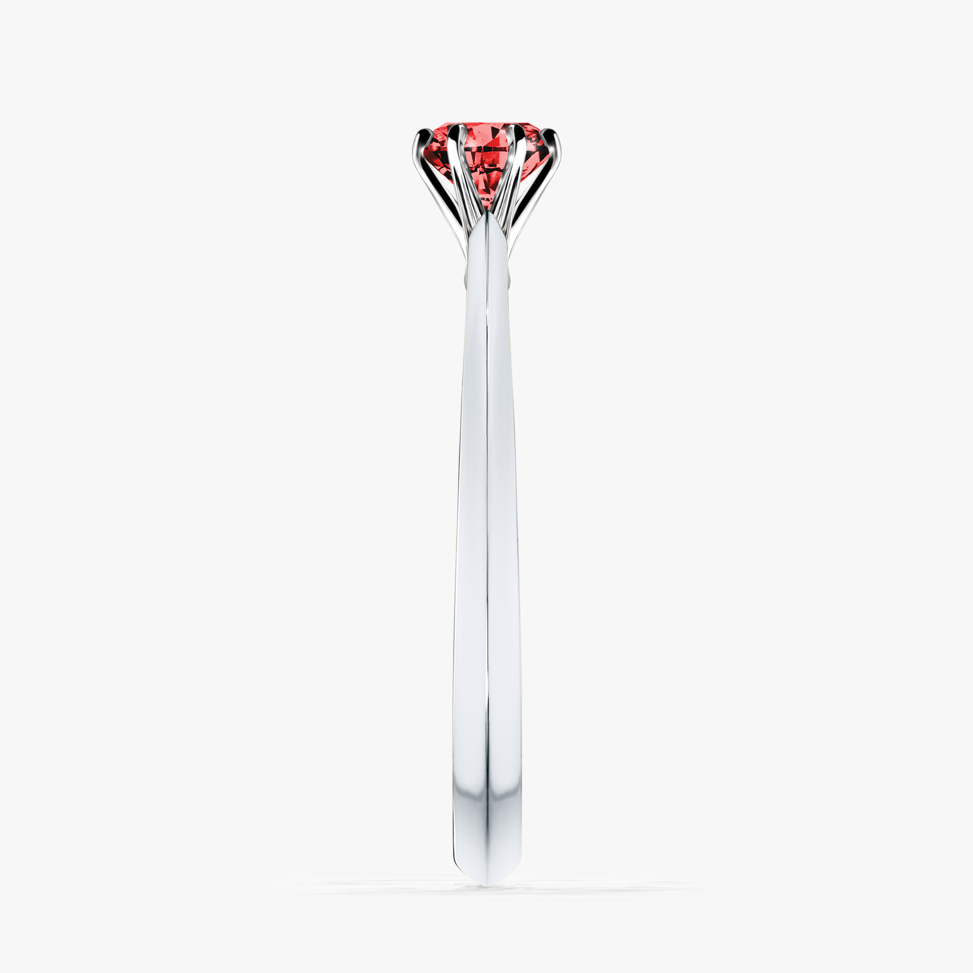 Pierścionek zaręczynowy My Queen z białego złota z czerwonym diamentem 0,25ct
