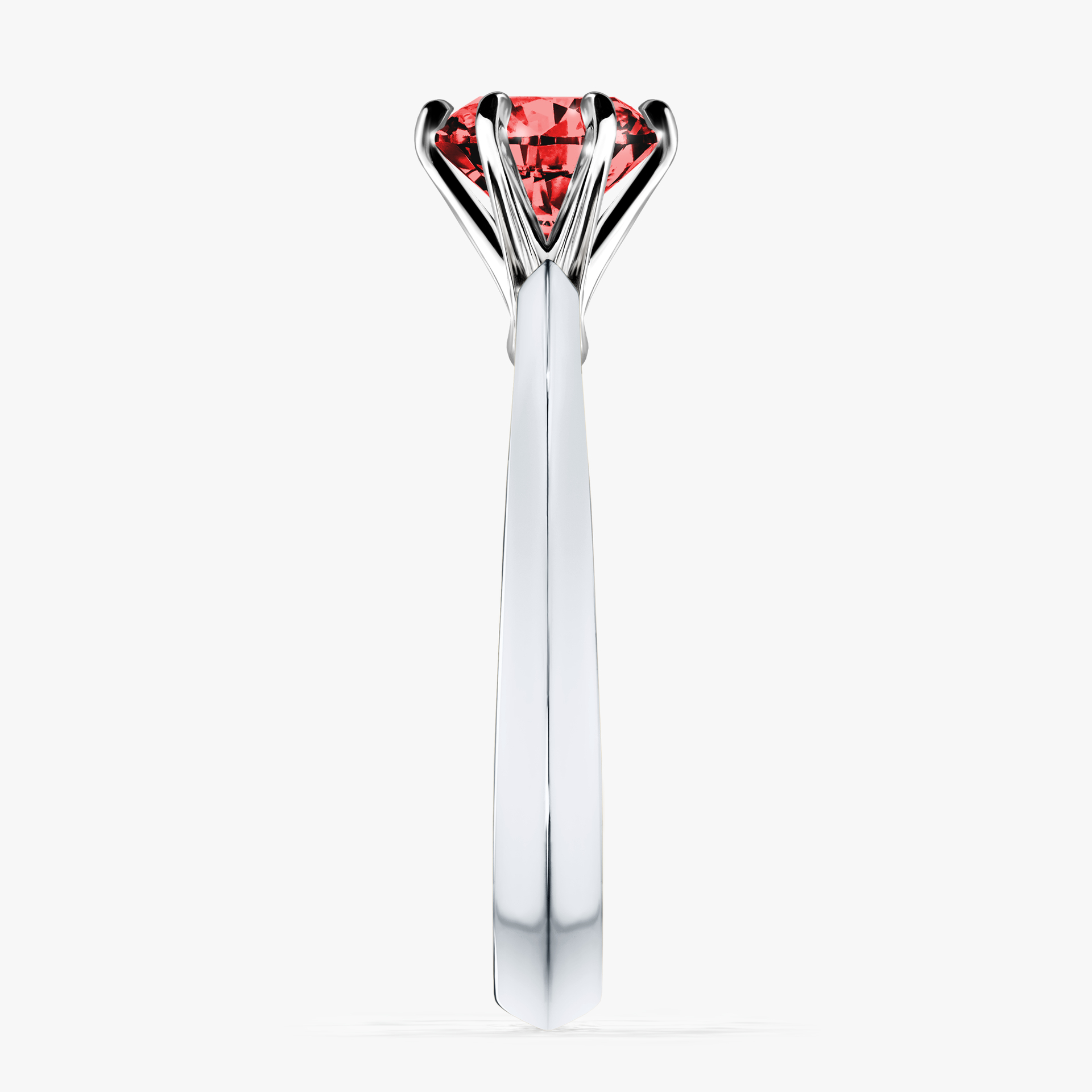 Pierścionek zaręczynowy My Queen z białego złota z czerwonym diamentem 1,00ct