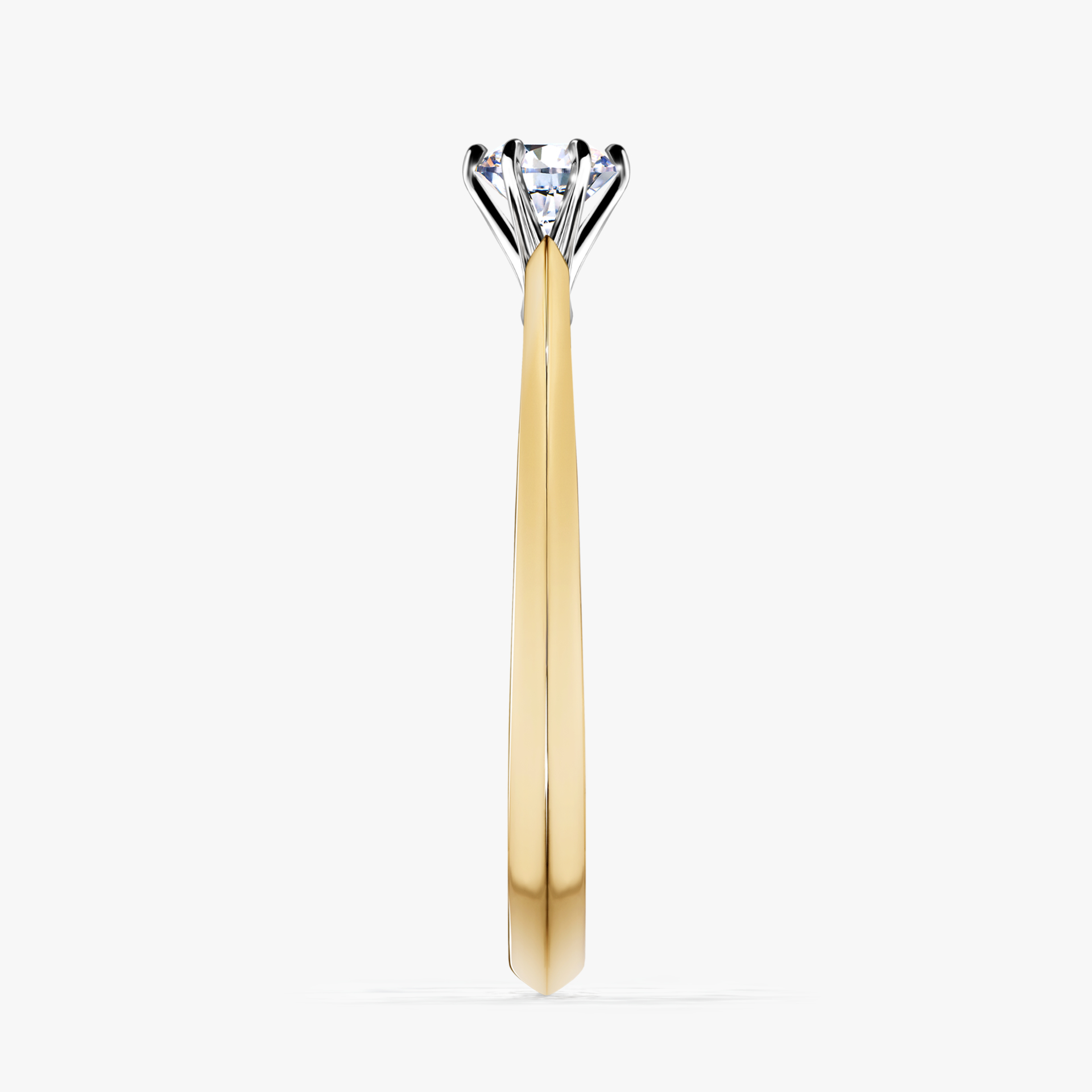Pierścionek zaręczynowy My Queen z żółtego złota z diamentem laboratoryjnym 0,25ct