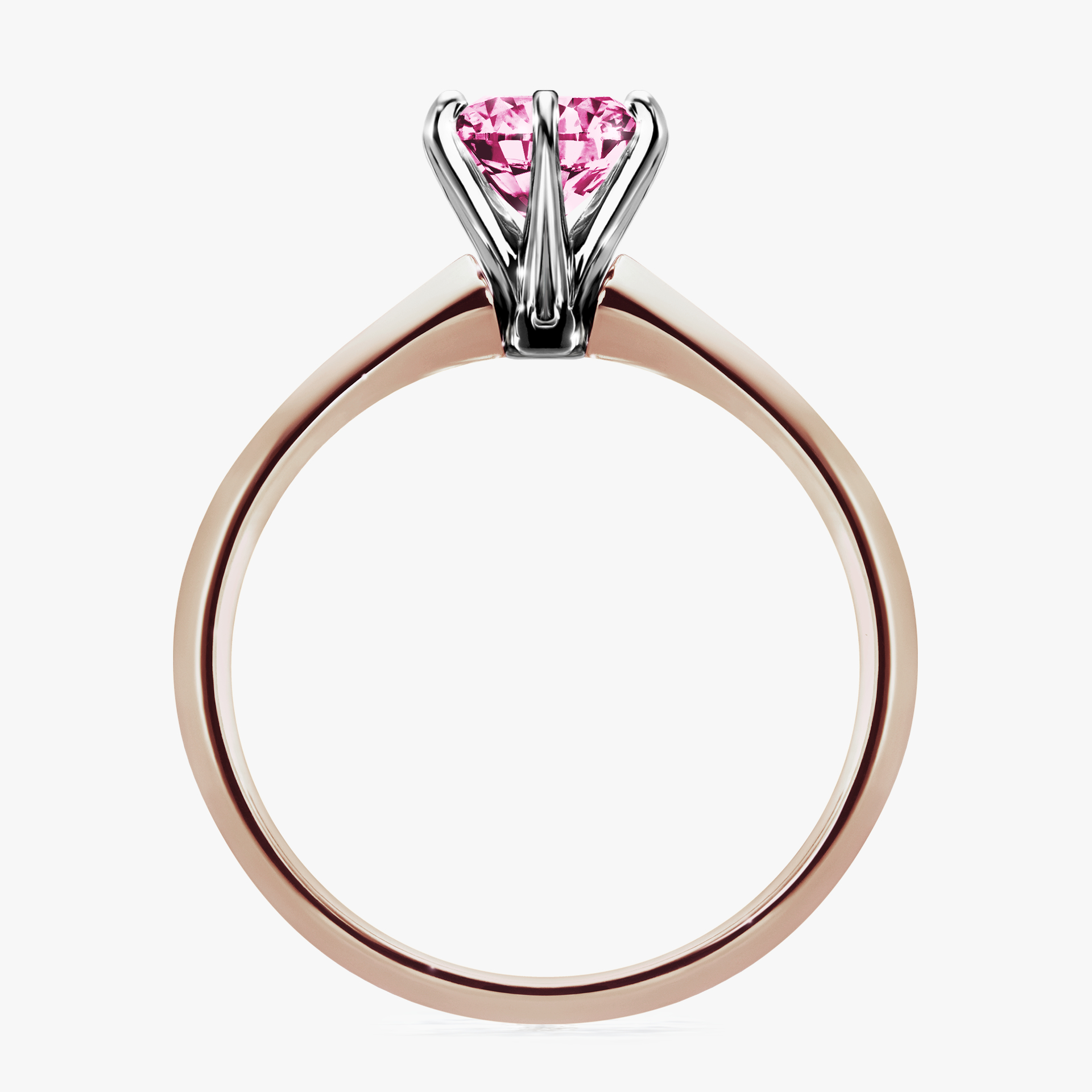 Pierścionek zaręczynowy My Queen z różowego złota z różowym diamentem 1,00ct