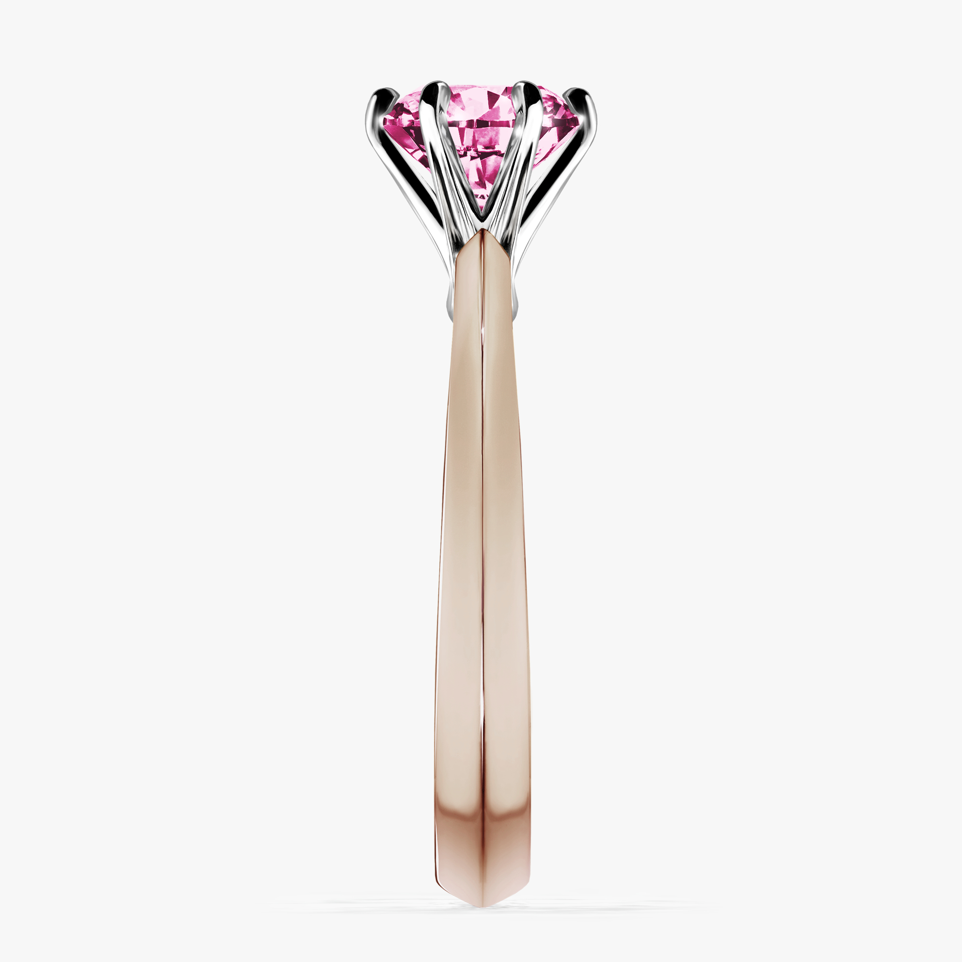 Pierścionek zaręczynowy My Queen z różowego złota z różowym diamentem 1,00ct