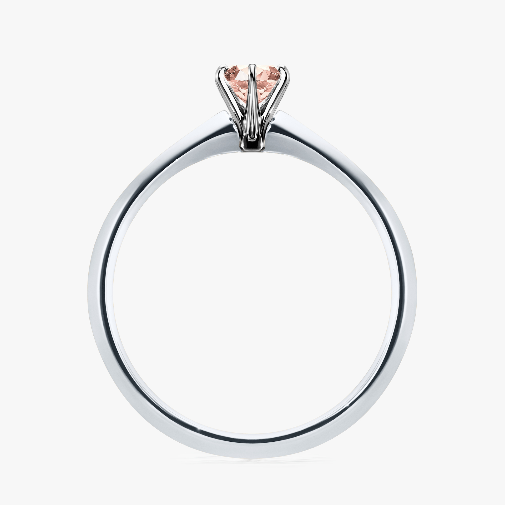 Pierścionek zaręczynowy My Queen z białego złota z morganitem 0,25ct