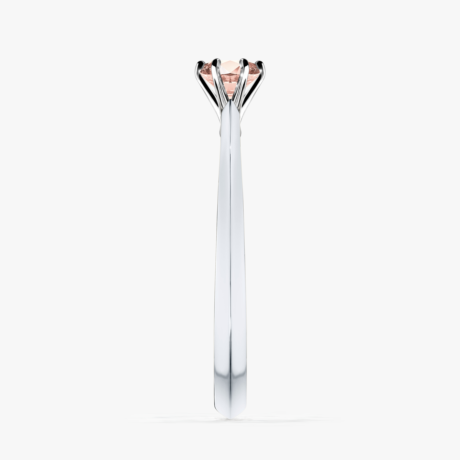 Pierścionek zaręczynowy My Queen z białego złota z morganitem 0,25ct