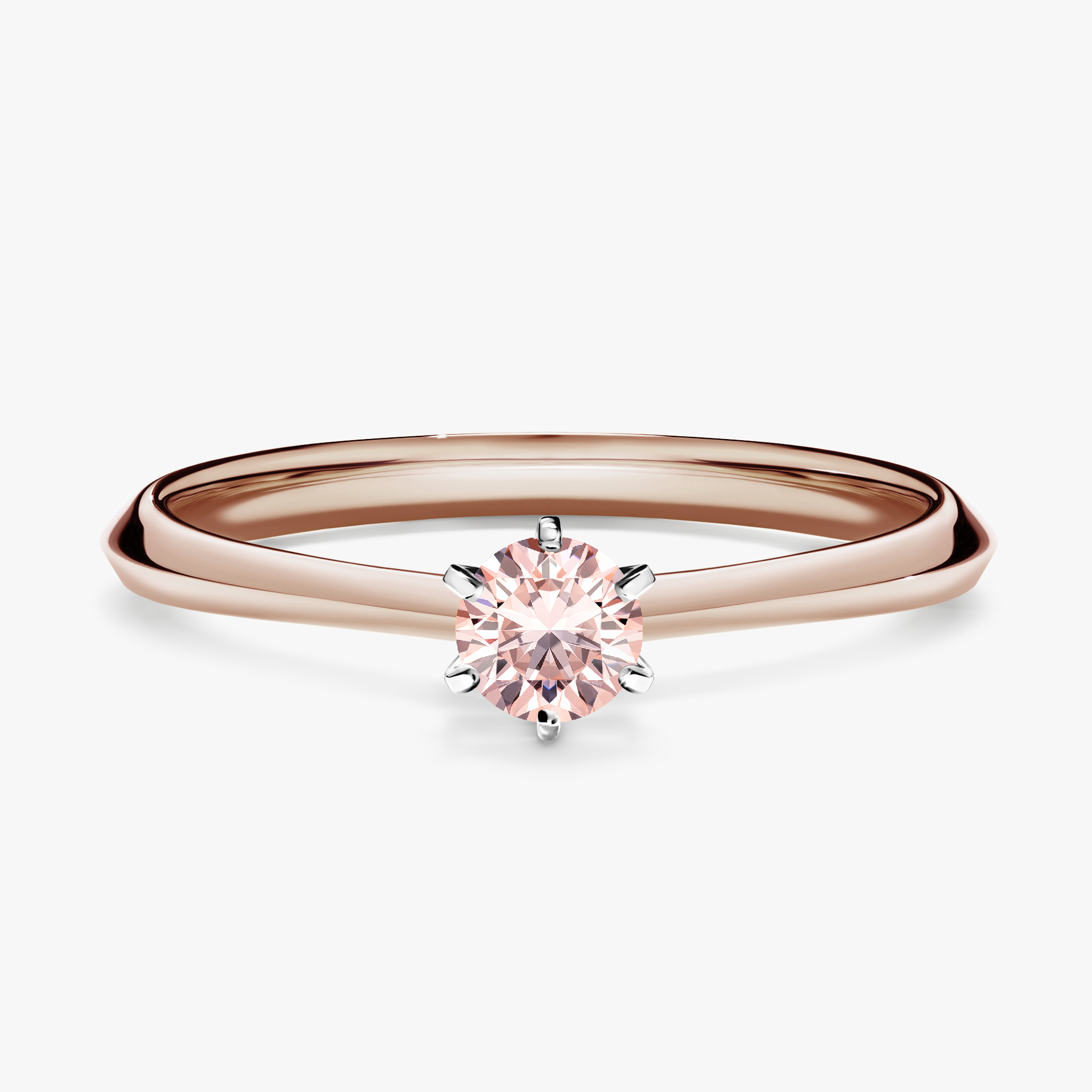 Pierścionek zaręczynowy My Queen z różowego złota z morganitem 0,25ct