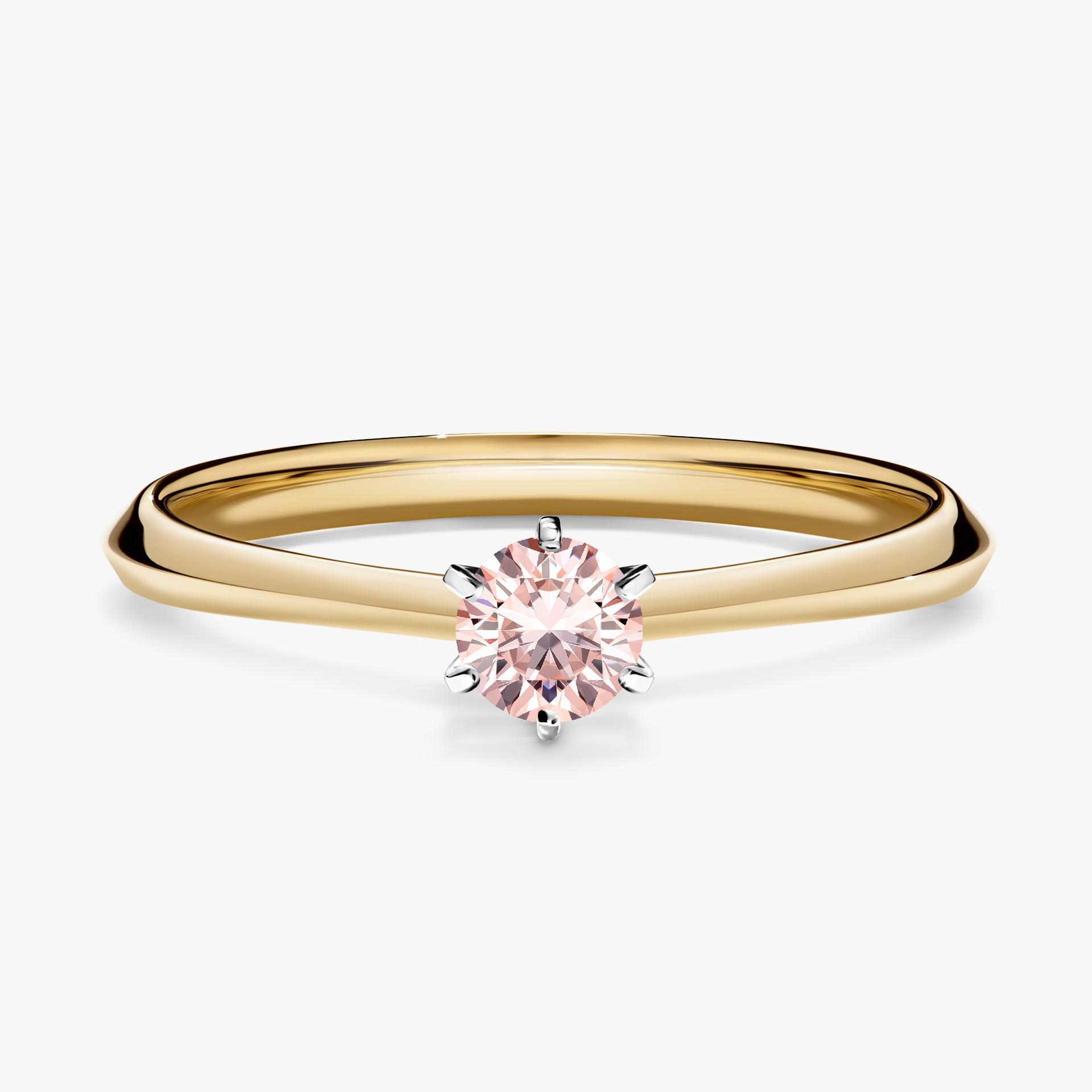 Pierścionek zaręczynowy My Queen z żółtego złota z morganitem 0,25ct