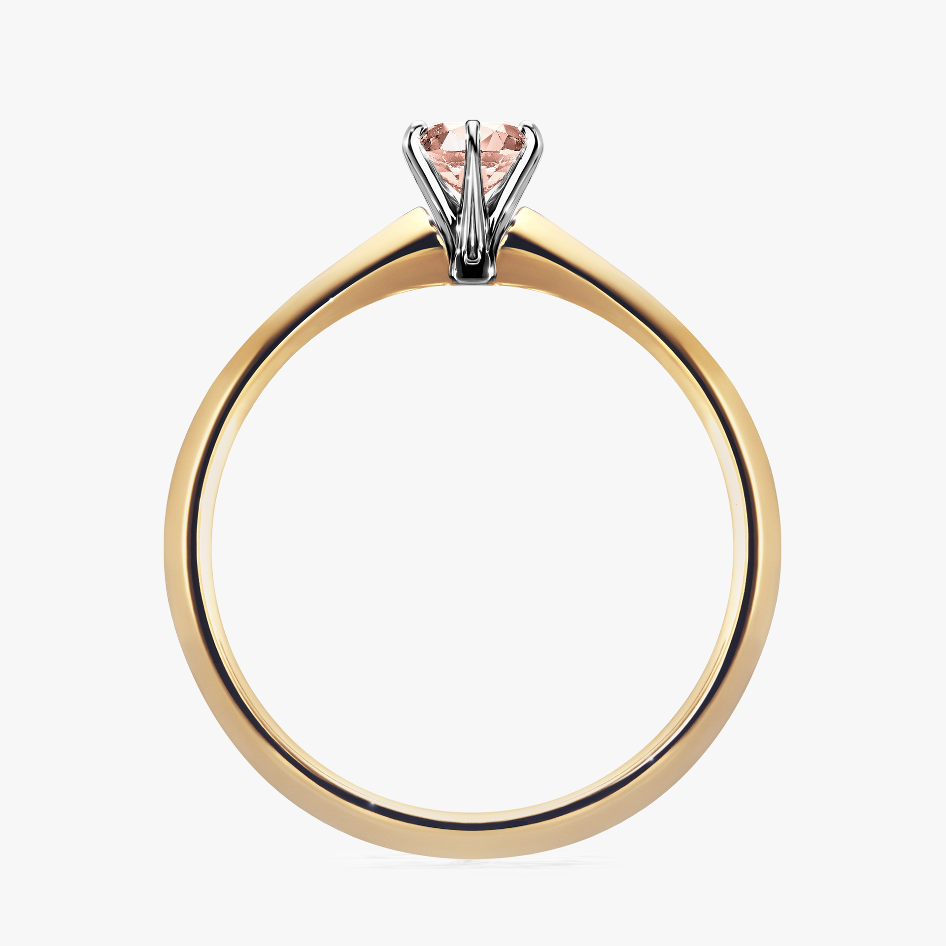 Pierścionek zaręczynowy My Queen z żółtego złota z morganitem 0,25ct