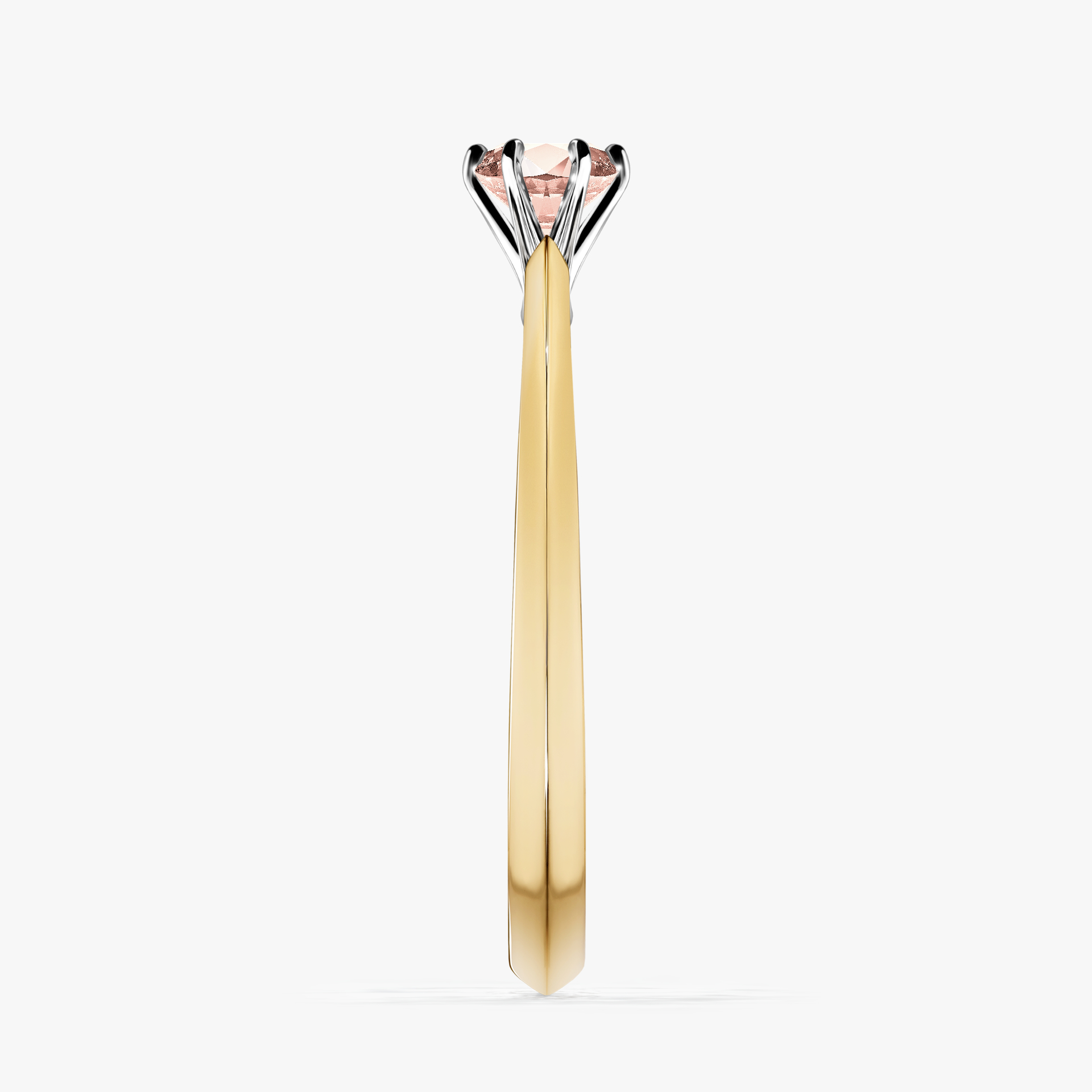 Pierścionek zaręczynowy My Queen z żółtego złota z morganitem 0,25ct