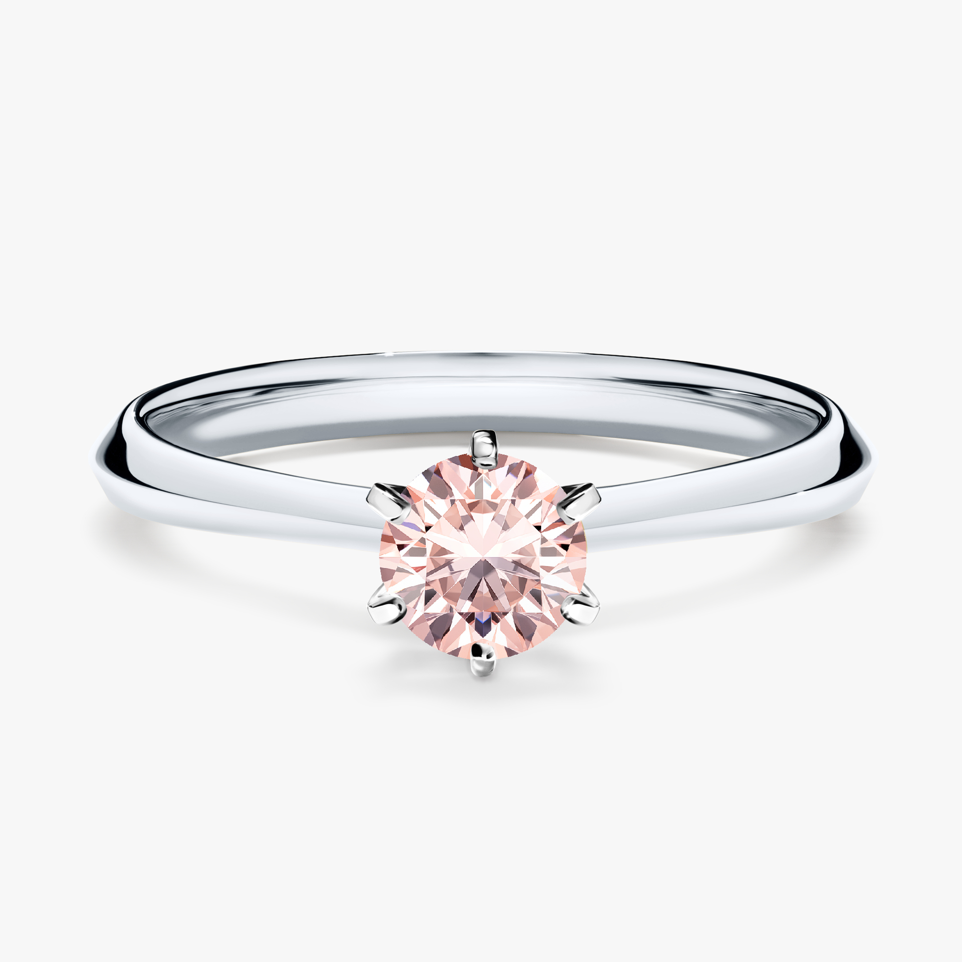 Pierścionek zaręczynowy My Queen z białego złota z morganitem 0,50ct