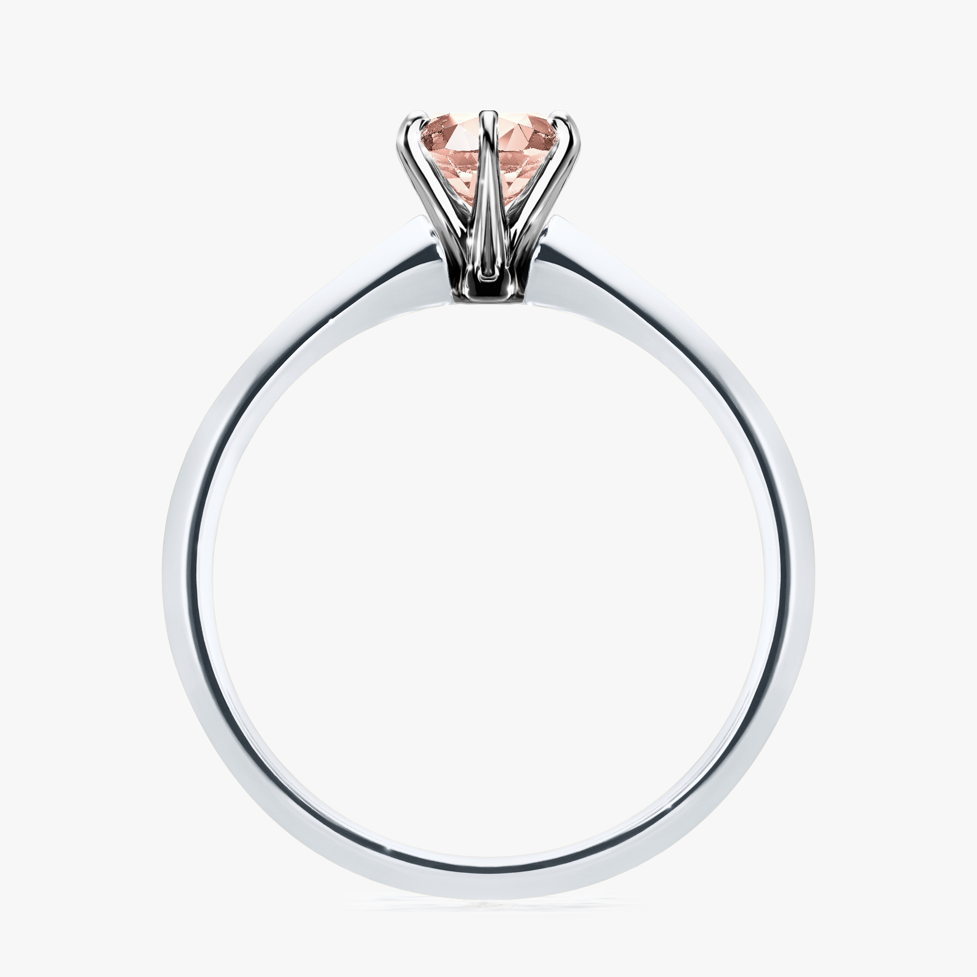 Pierścionek zaręczynowy My Queen z białego złota z morganitem 0,50ct