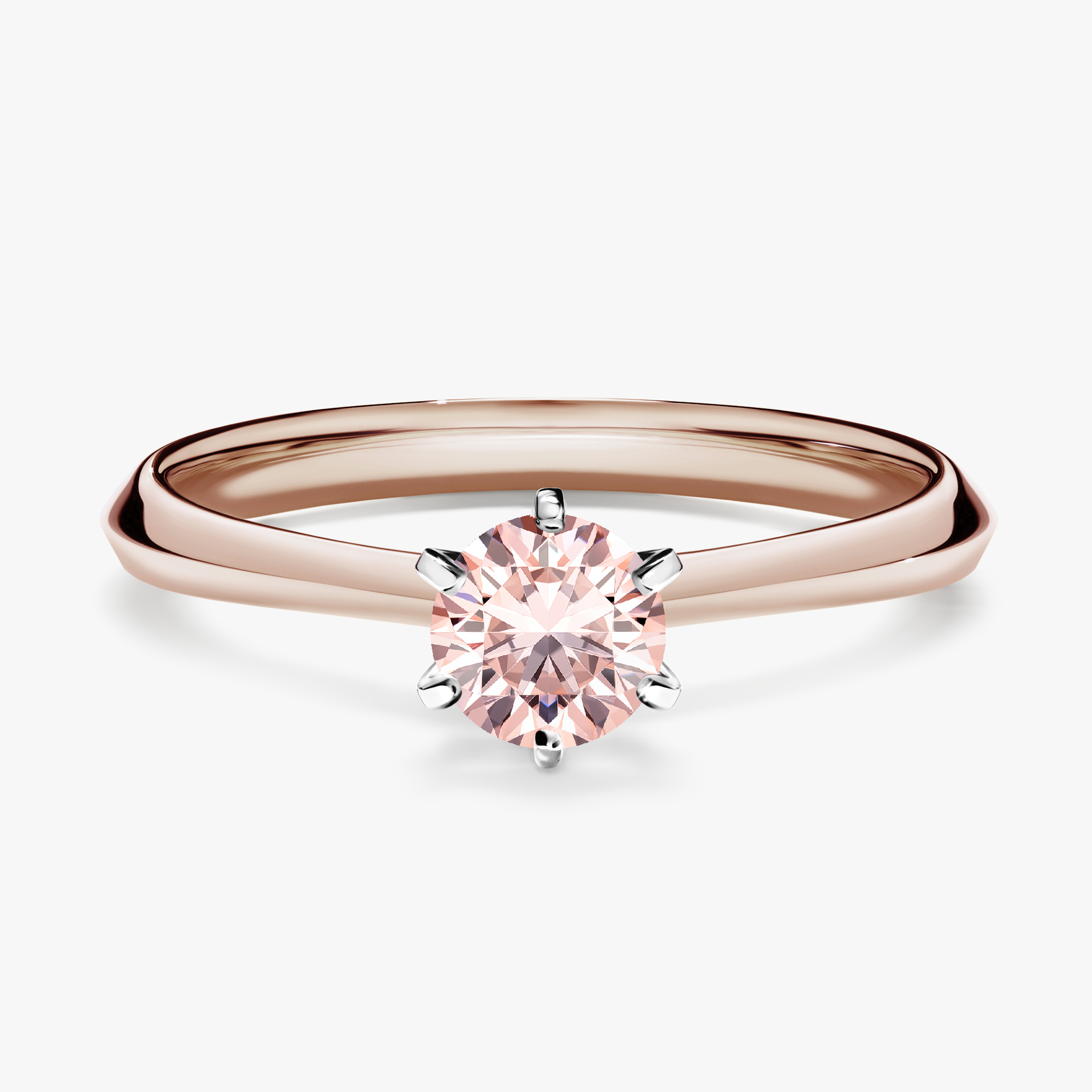 Pierścionek zaręczynowy My Queen z różowego złota z morganitem 0,50ct