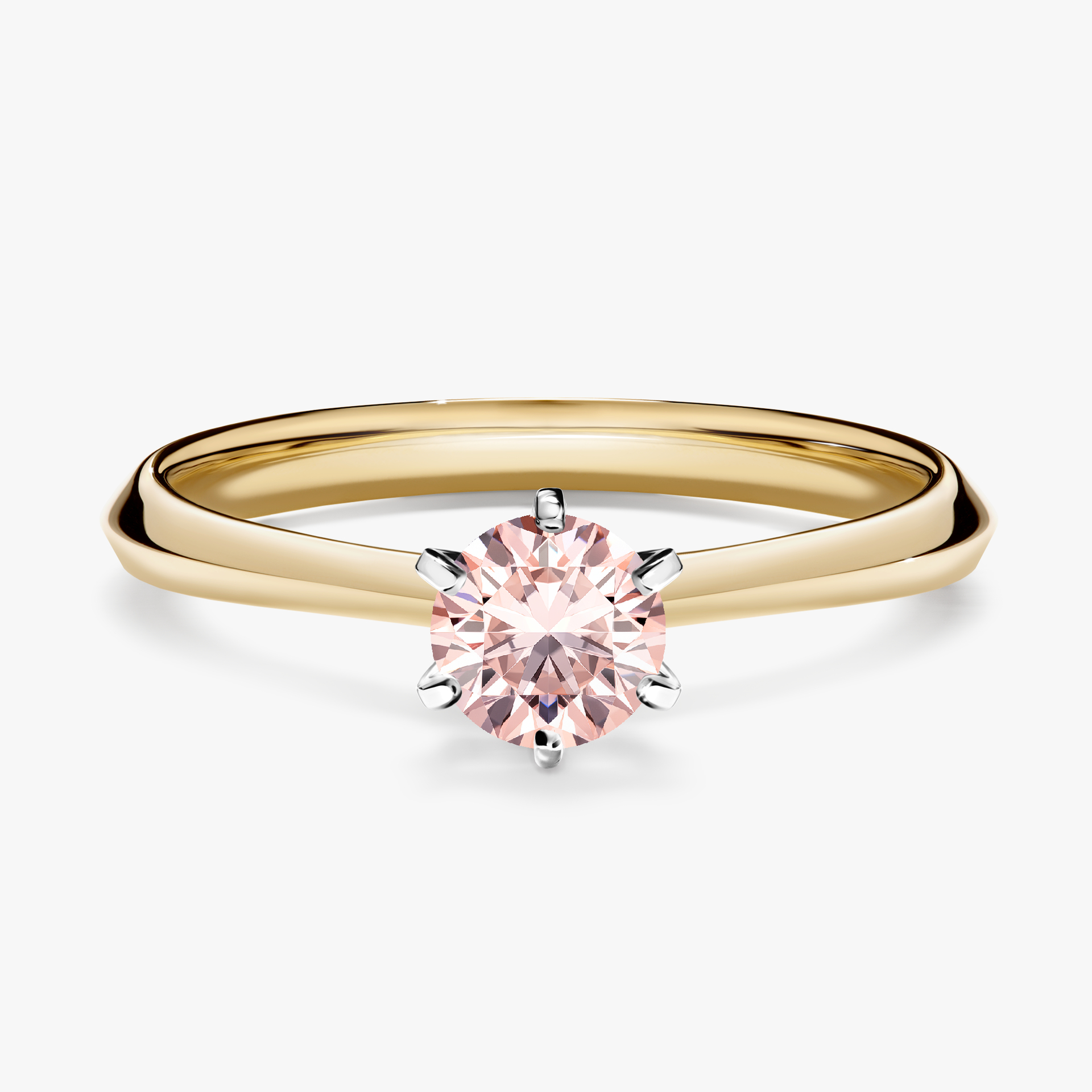 Pierścionek zaręczynowy My Queen z żółtego złota z morganitem 0,50ct