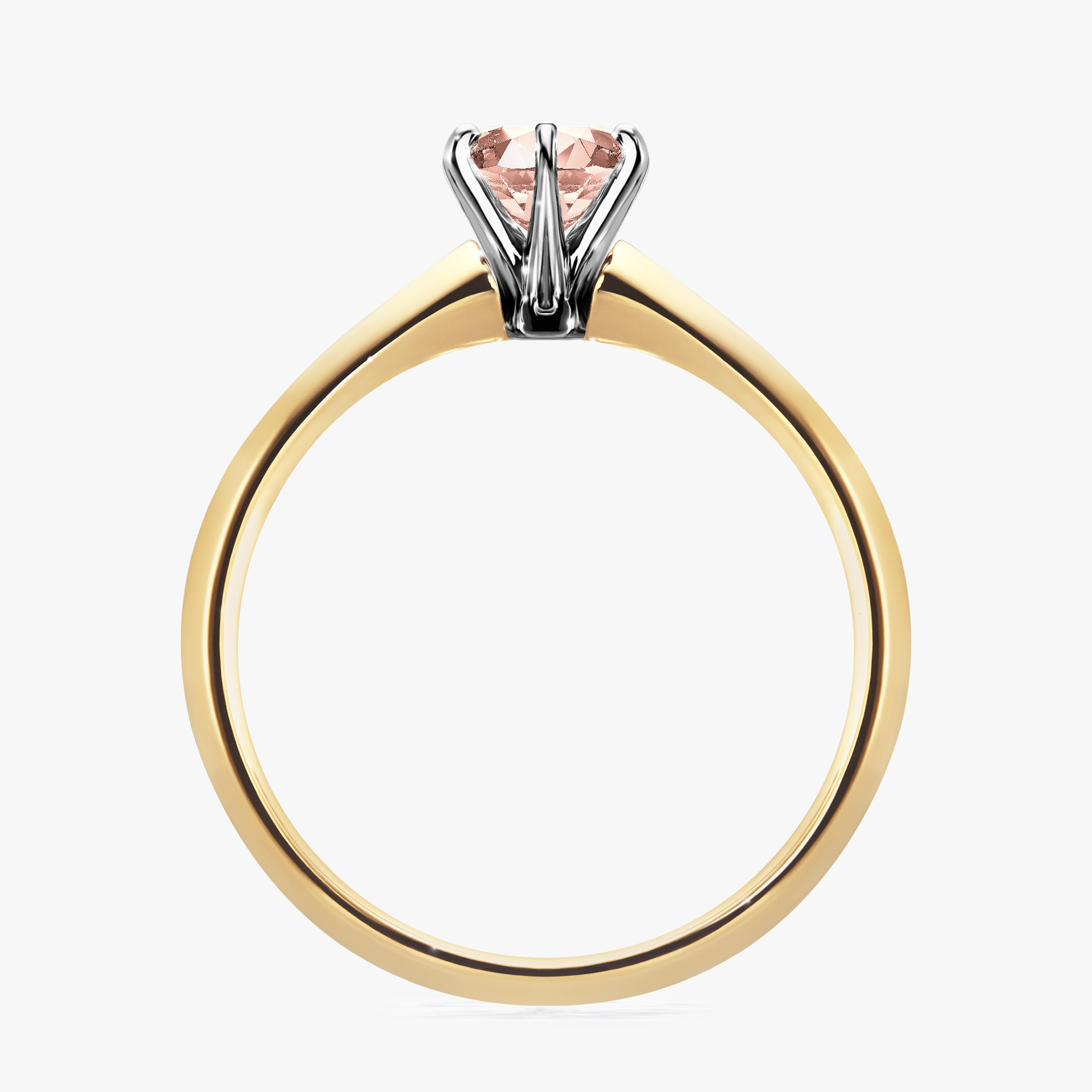 Pierścionek zaręczynowy My Queen z żółtego złota z morganitem 0,50ct