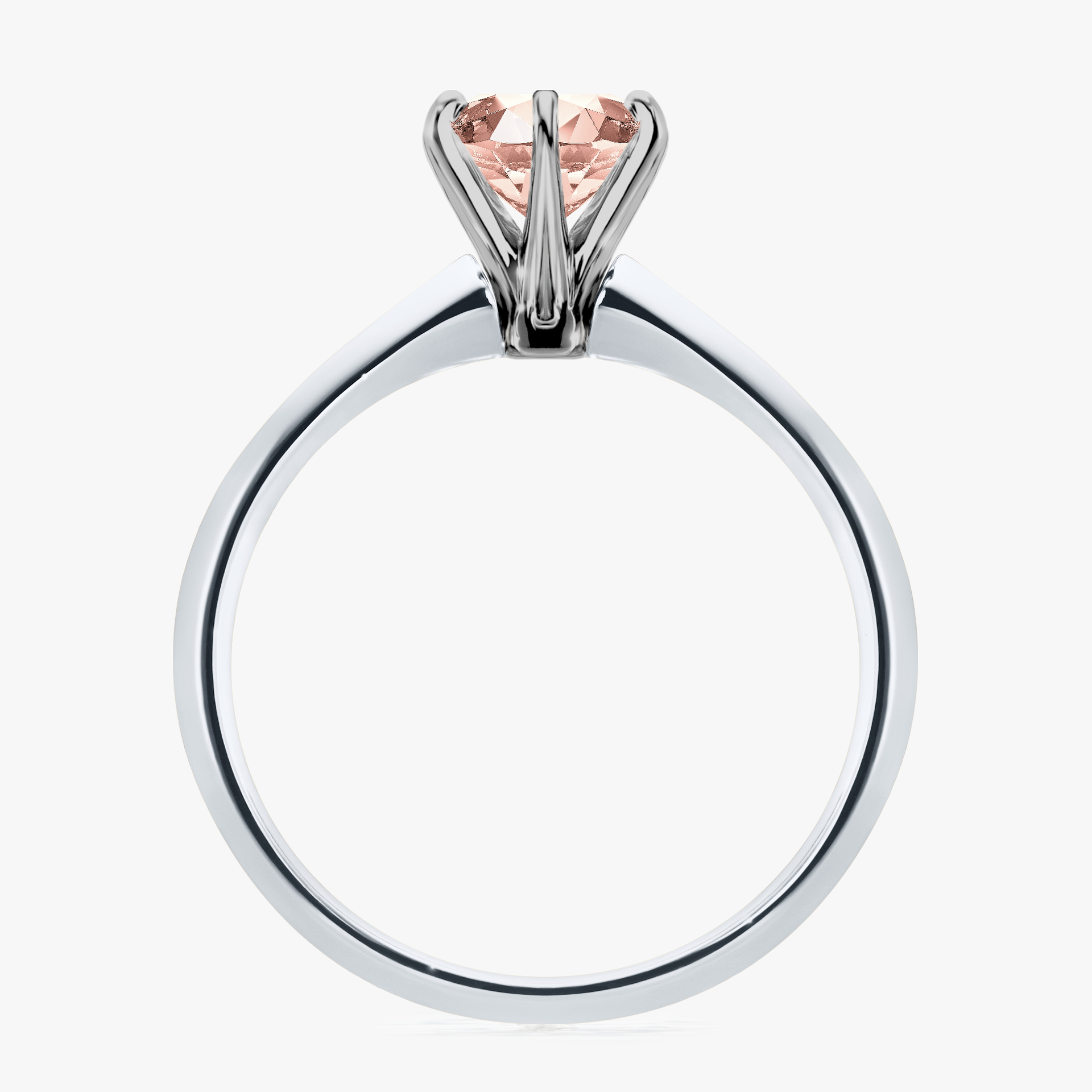 Pierścionek zaręczynowy My Queen z białego złota z morganitem 1,00ct