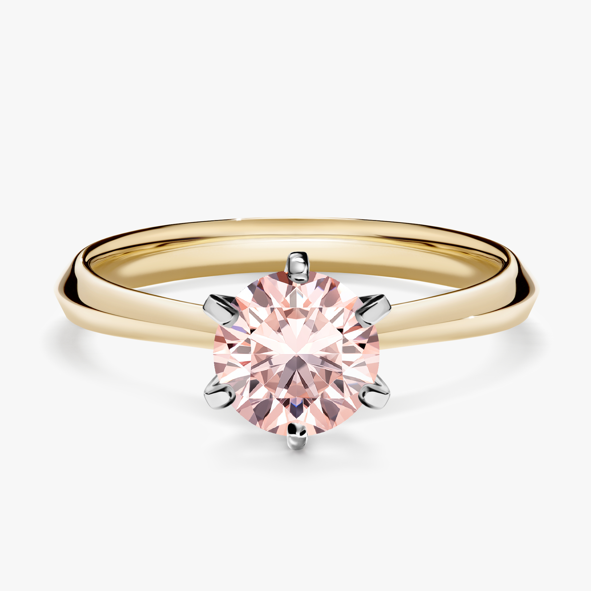 Pierścionek zaręczynowy My Queen z żółtego złota z morganitem 1,00ct