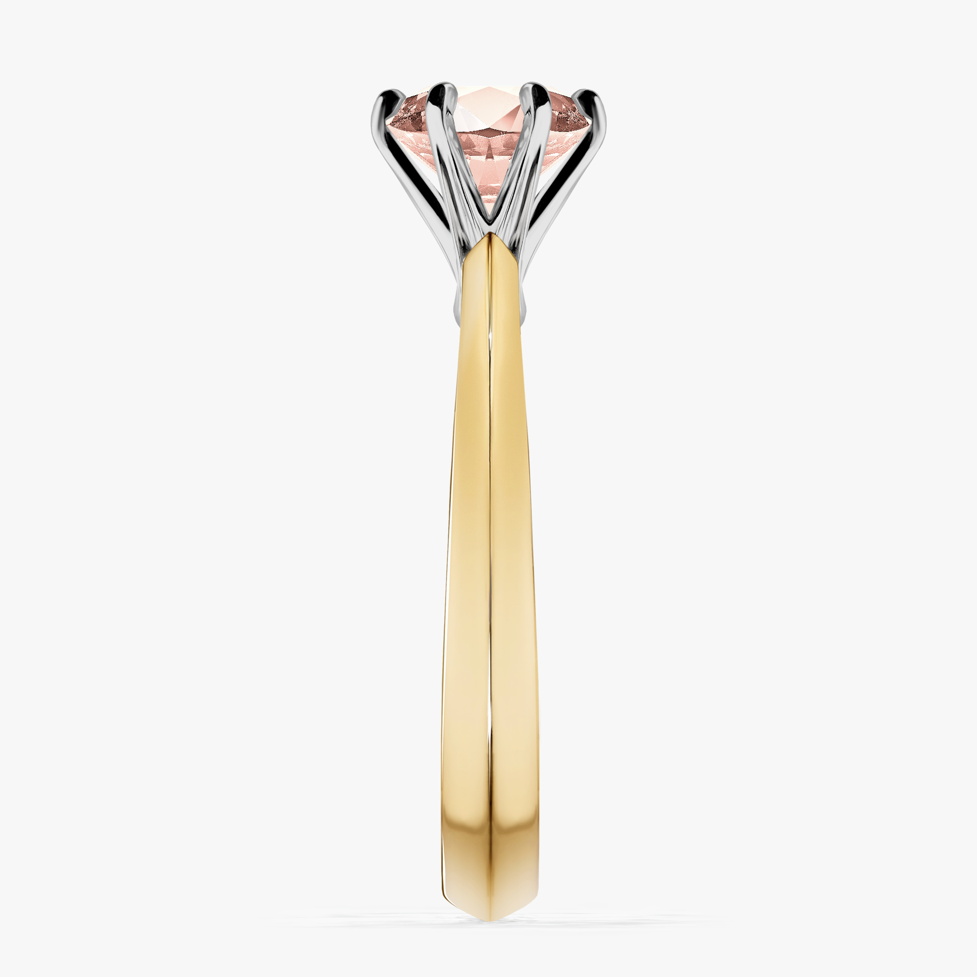 Pierścionek zaręczynowy My Queen z żółtego złota z morganitem 1,00ct