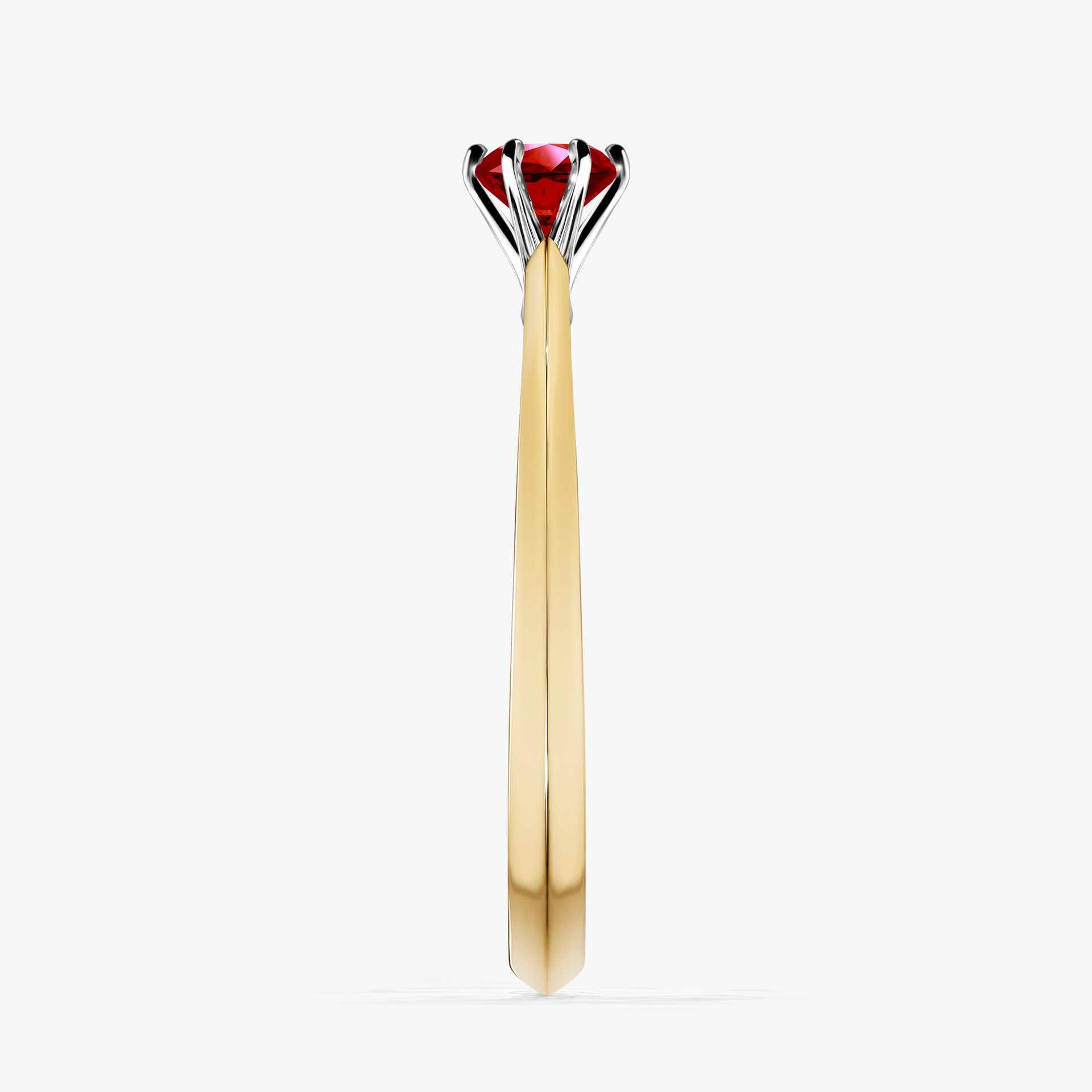 Pierścionek zaręczynowy My Queen z żółtego złota z rubinem 0,25ct