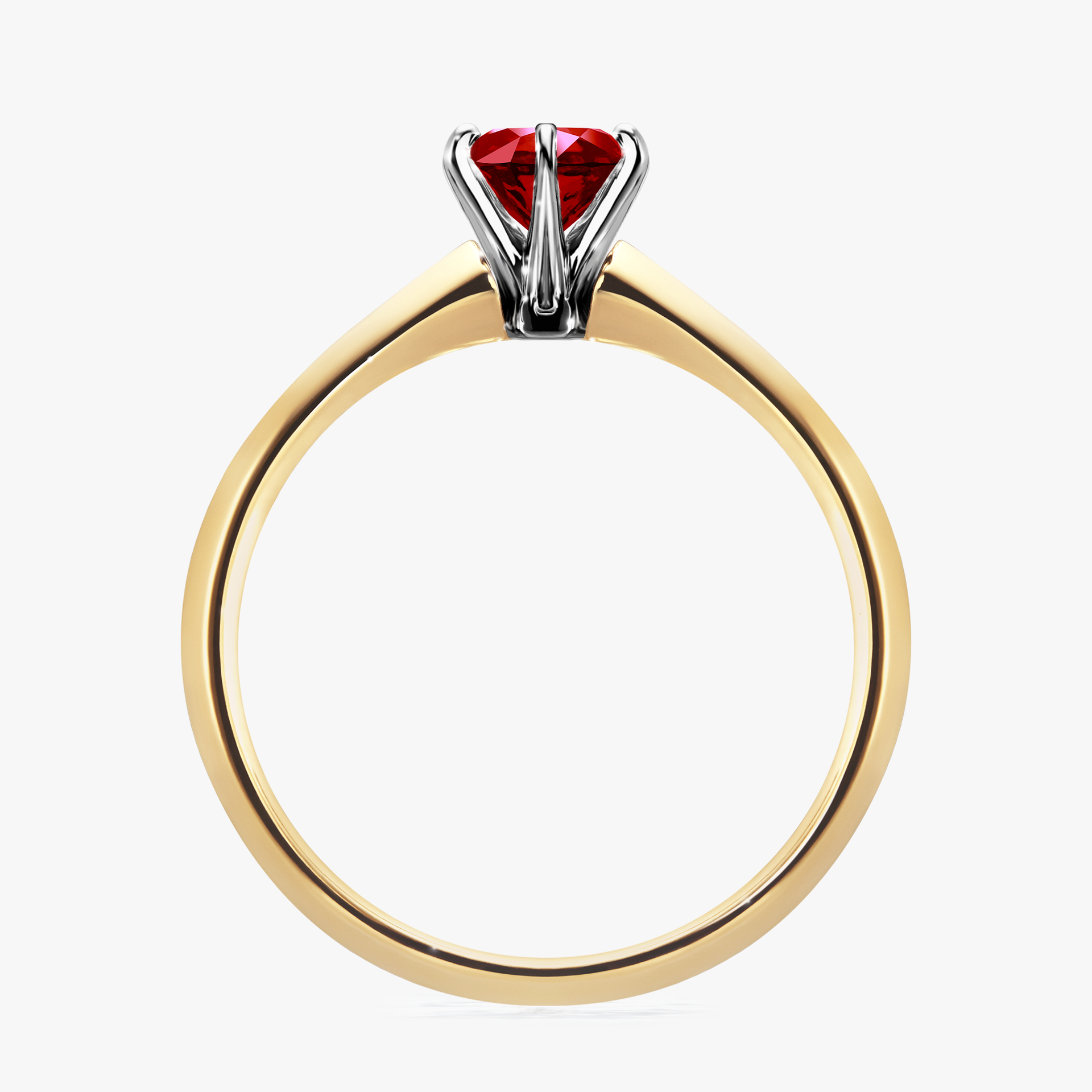 Pierścionek zaręczynowy My Queen z żółtego złota z rubinem 0,50ct