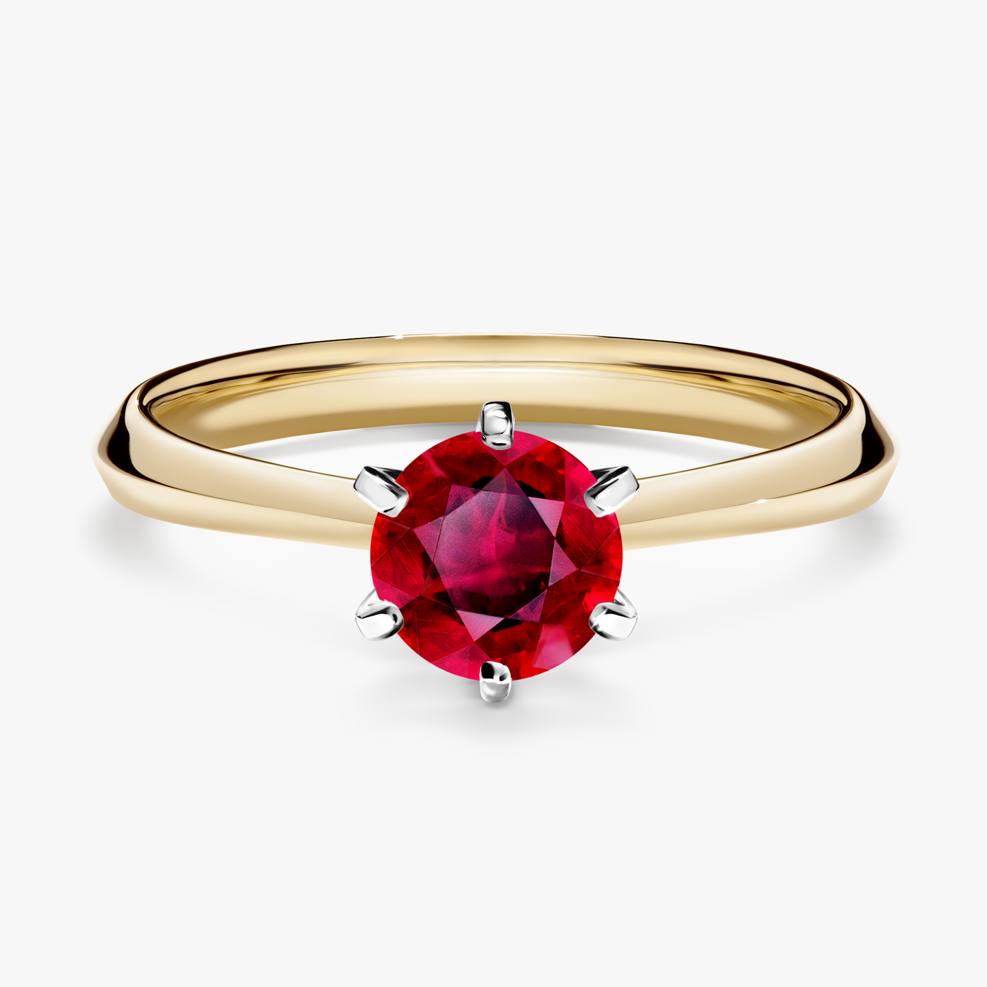Pierścionek zaręczynowy My Queen z żółtego złota z rubinem 0,80ct