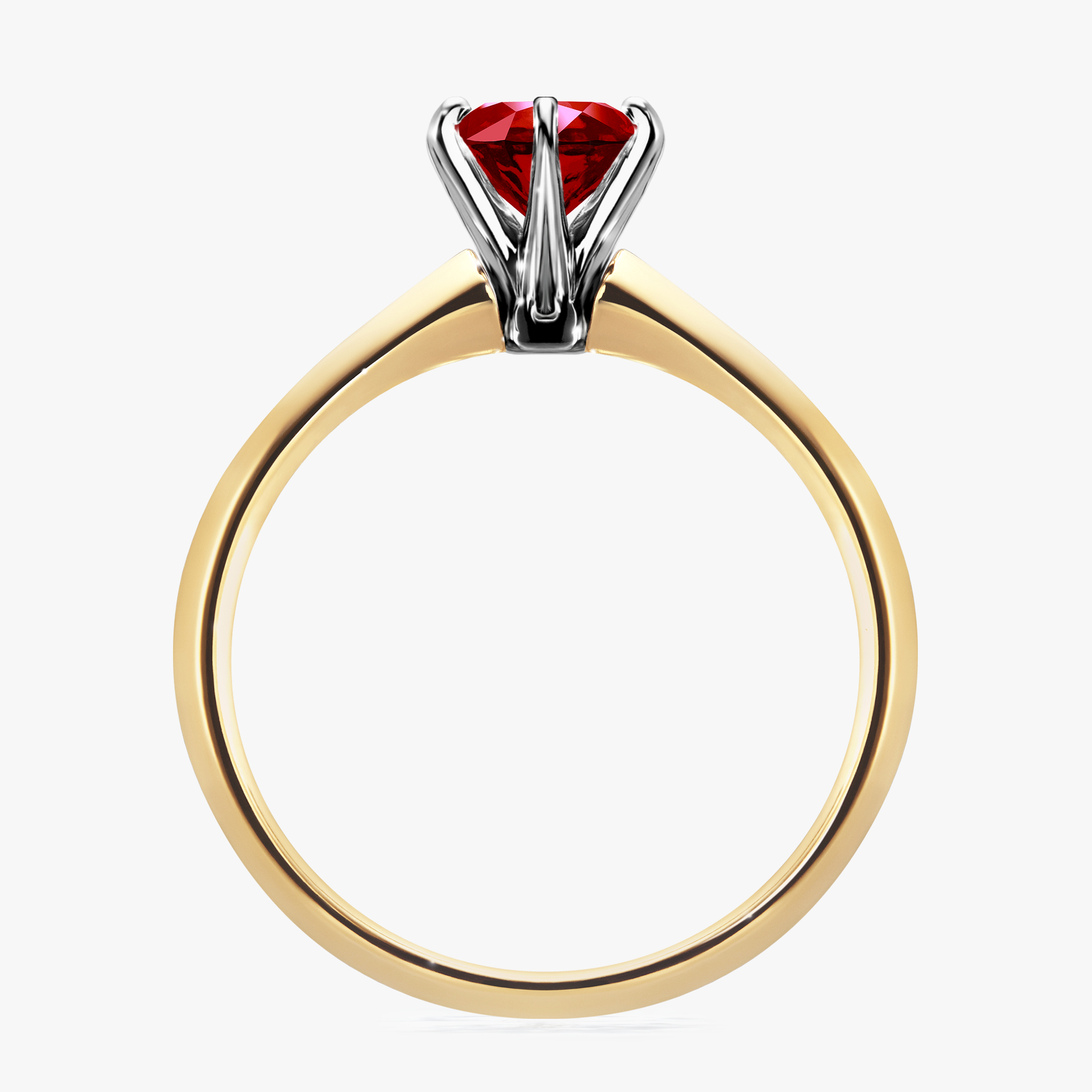 Pierścionek zaręczynowy My Queen z żółtego złota z rubinem 0,80ct