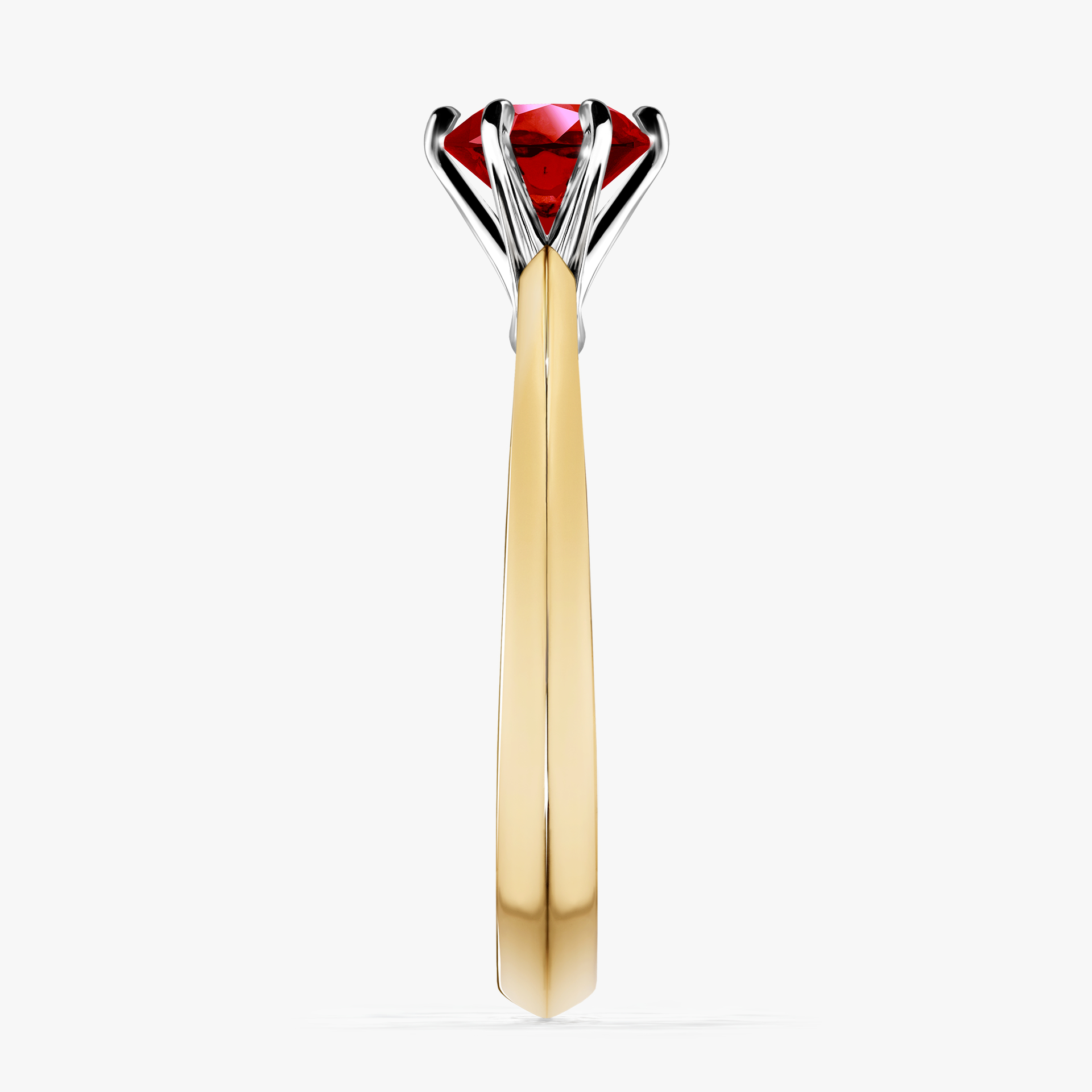 Pierścionek zaręczynowy My Queen z żółtego złota z rubinem 0,80ct
