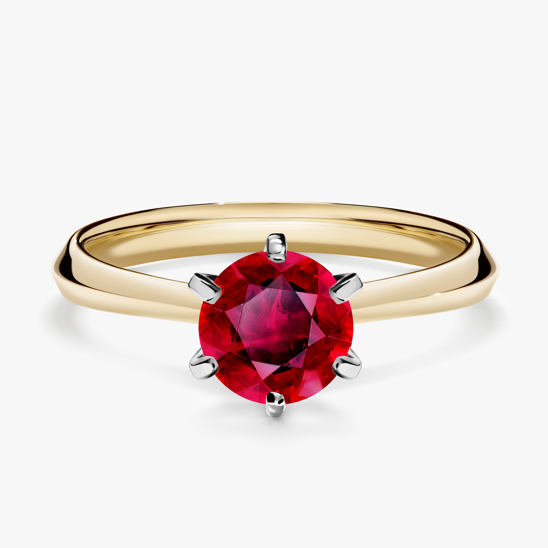 Pierścionek zaręczynowy My Queen z żółtego złota z rubinem 1,00ct
