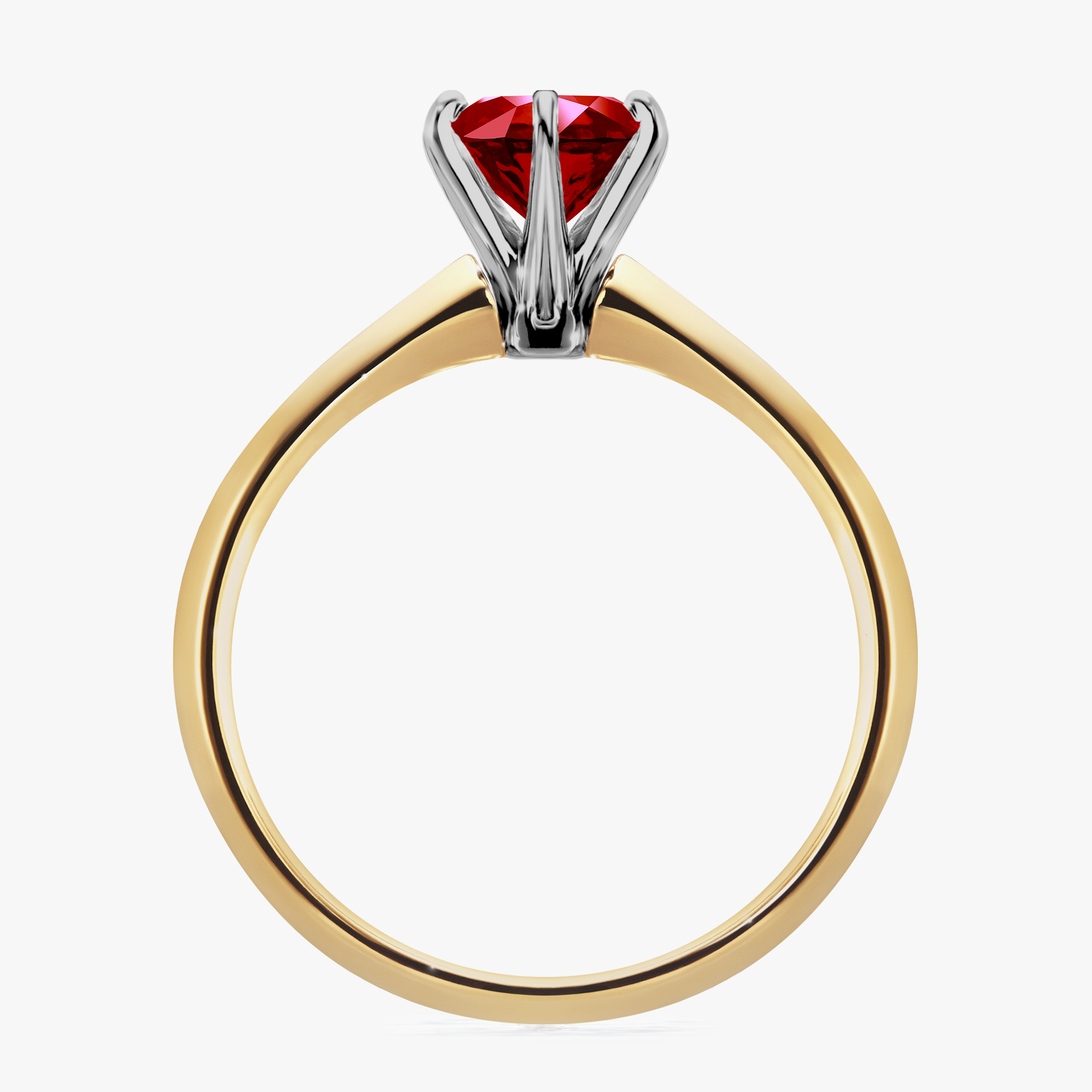 Pierścionek zaręczynowy My Queen z żółtego złota z rubinem 1,00ct