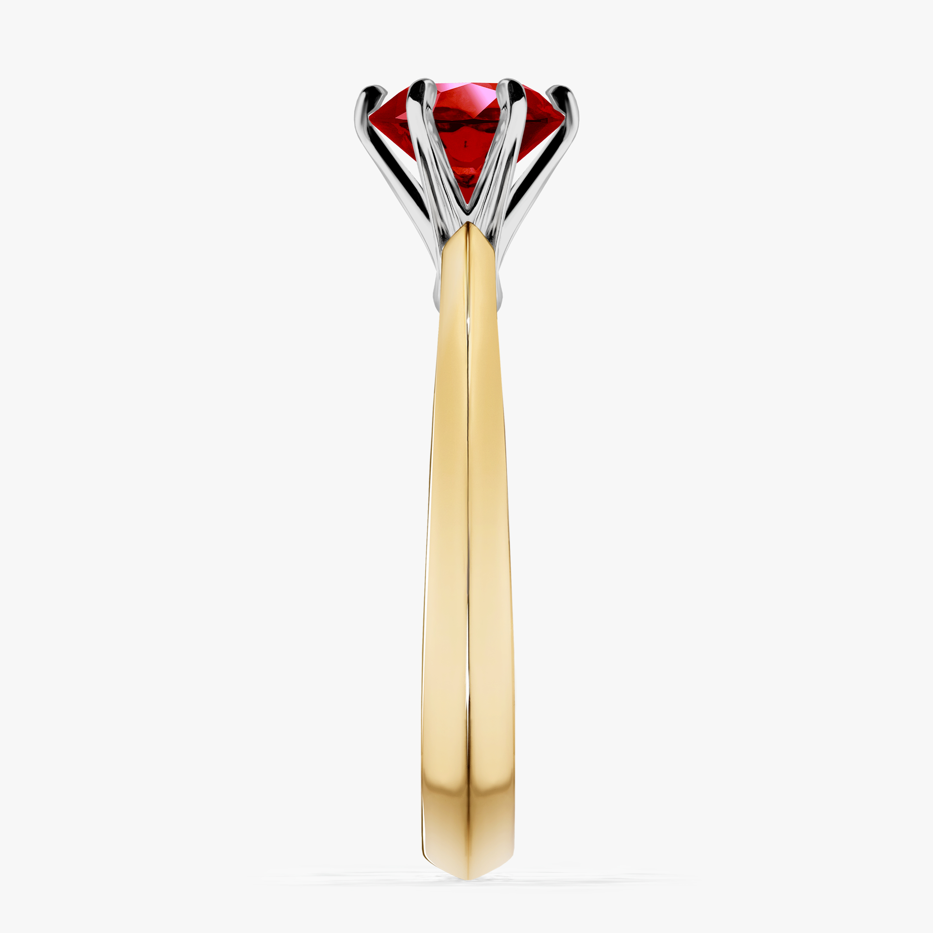 Pierścionek zaręczynowy My Queen z żółtego złota z rubinem 1,00ct