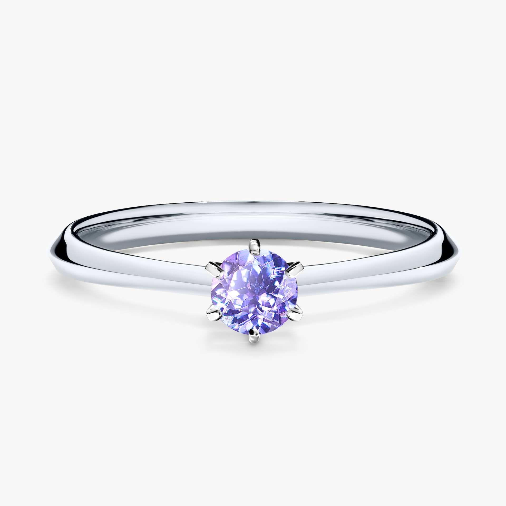 Pierścionek zaręczynowy My Queen z białego złota z tanzanitem 0,25ct