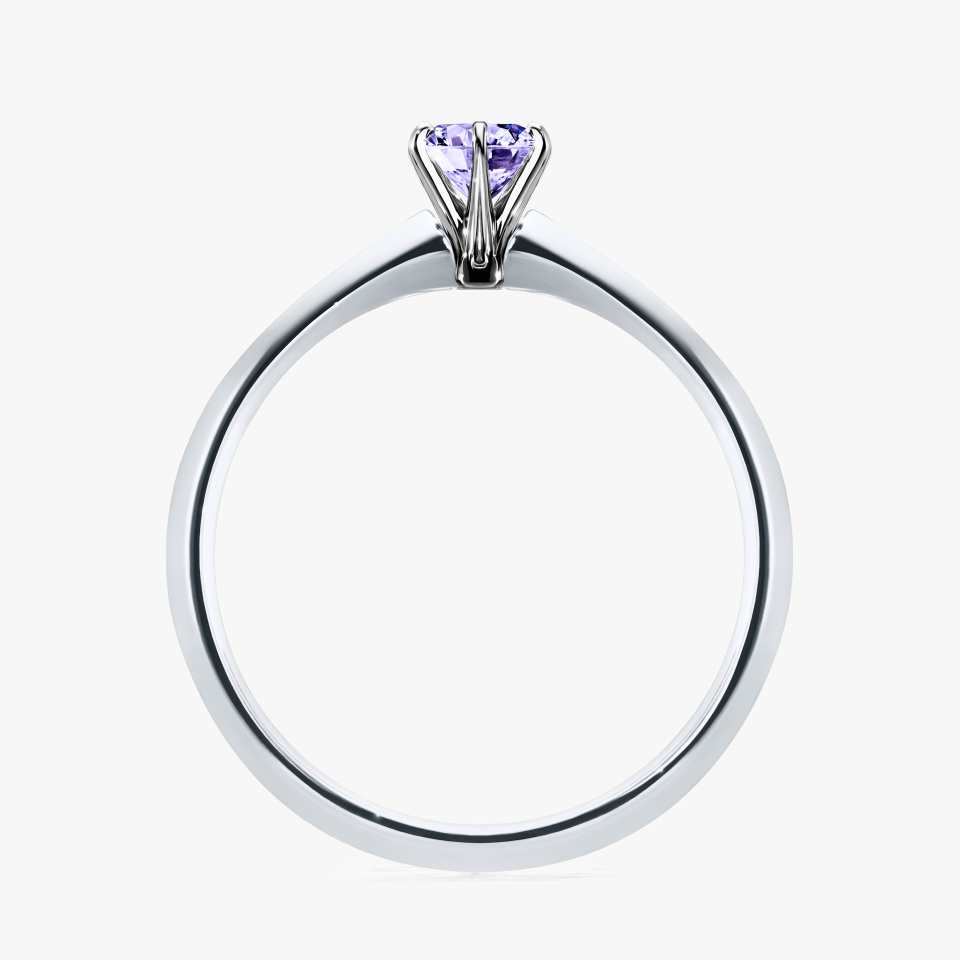 Pierścionek zaręczynowy My Queen z białego złota z tanzanitem 0,25ct
