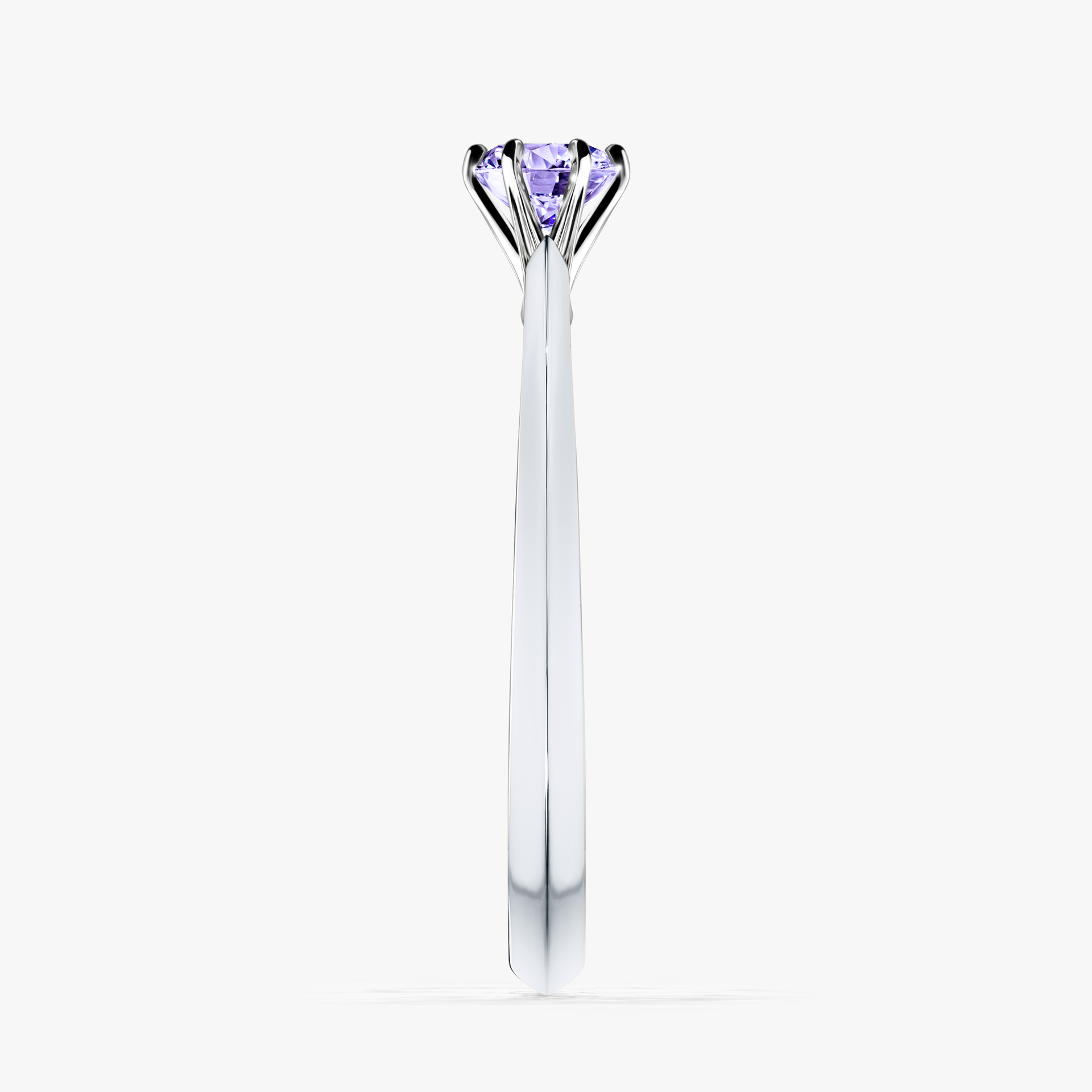 Pierścionek zaręczynowy My Queen z białego złota z tanzanitem 0,25ct