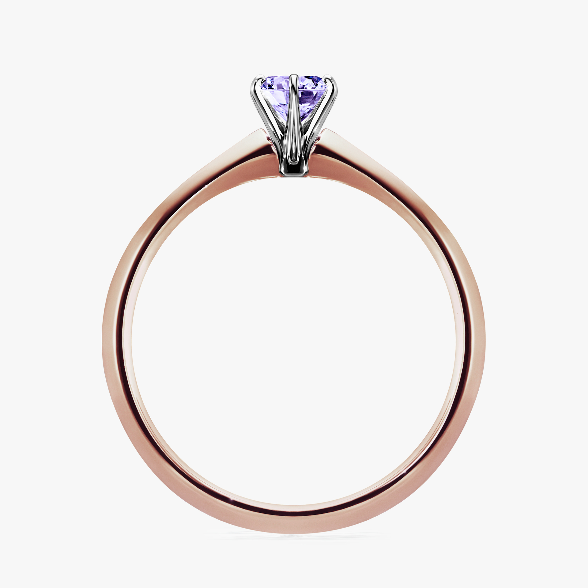 Pierścionek zaręczynowy My Queen z różowego złota z tanzanitem 0,25ct