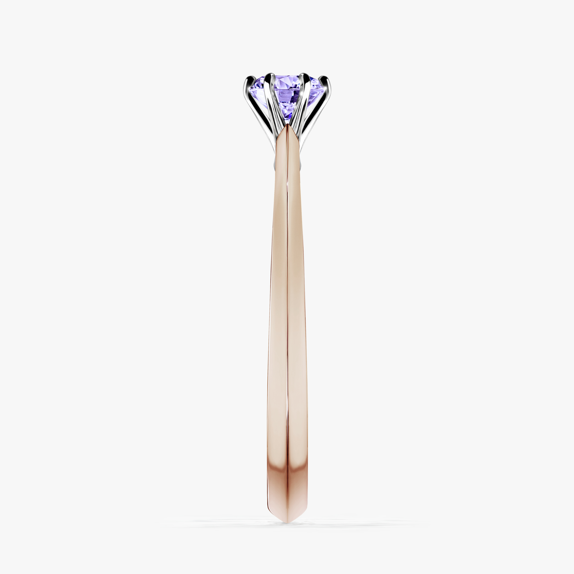 Pierścionek zaręczynowy My Queen z różowego złota z tanzanitem 0,25ct