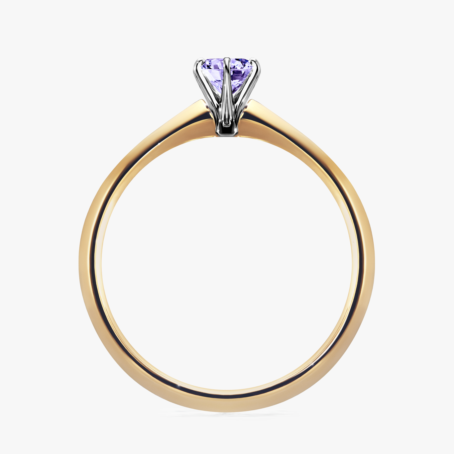 Pierścionek zaręczynowy My Queen z żółtego złota z tanzanitem 0,25ct