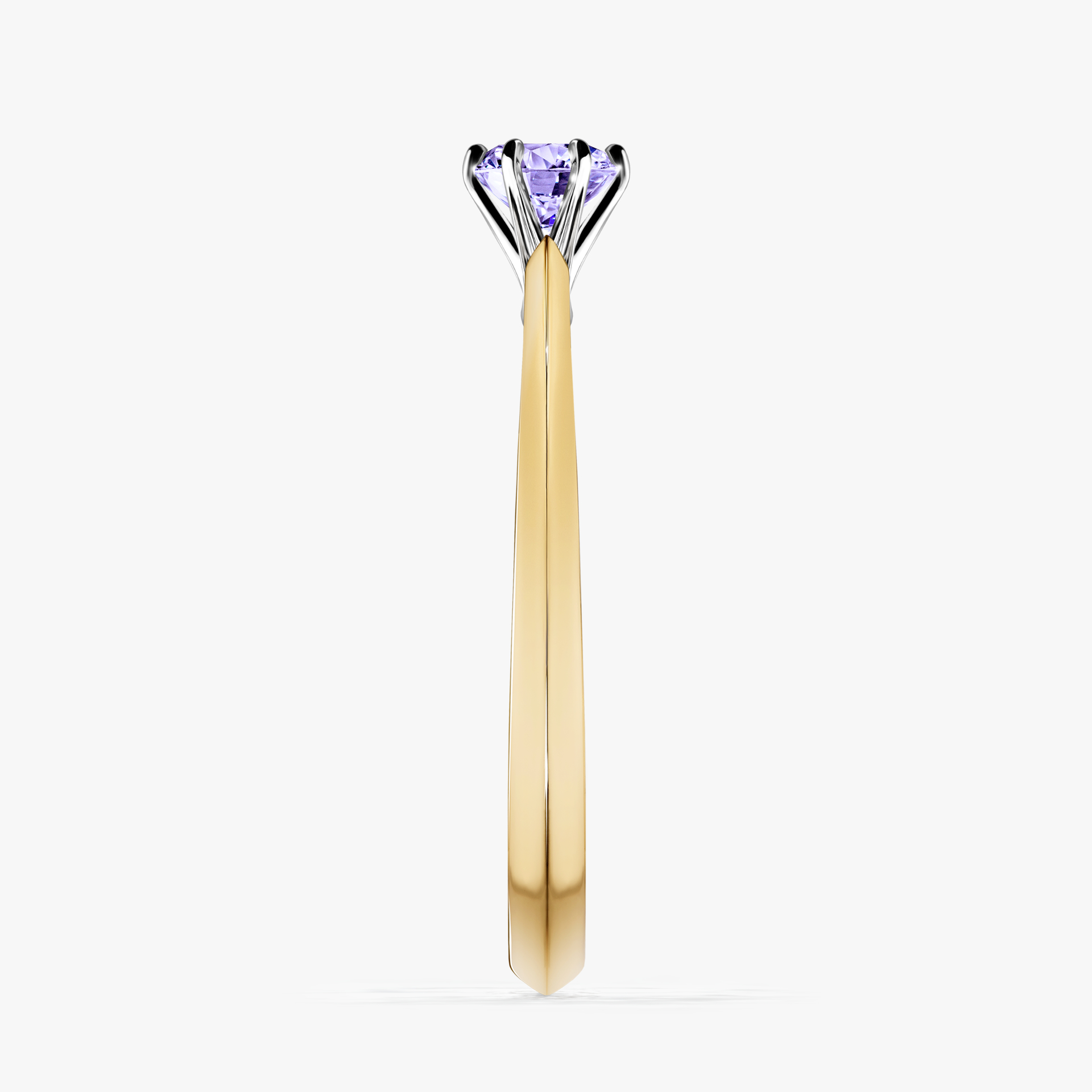 Pierścionek zaręczynowy My Queen z żółtego złota z tanzanitem 0,25ct