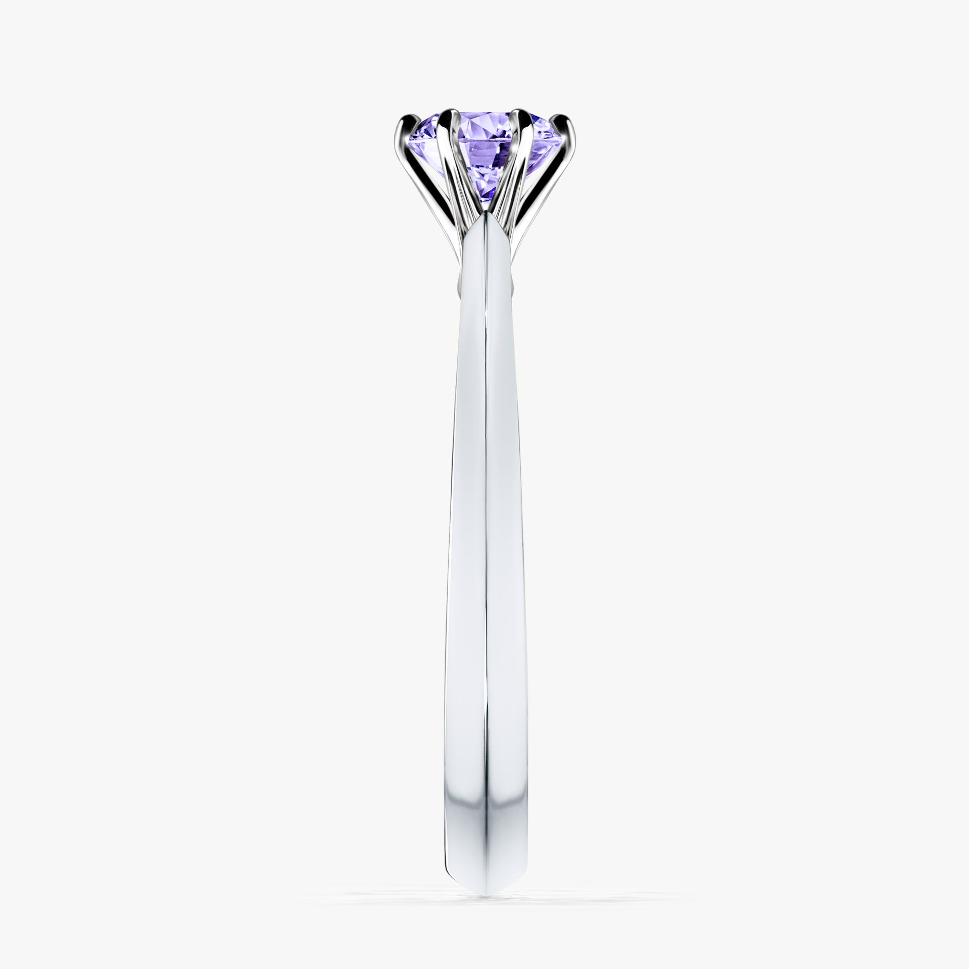 Pierścionek zaręczynowy My Queen z białego złota z tanzanitem 0,50ct
