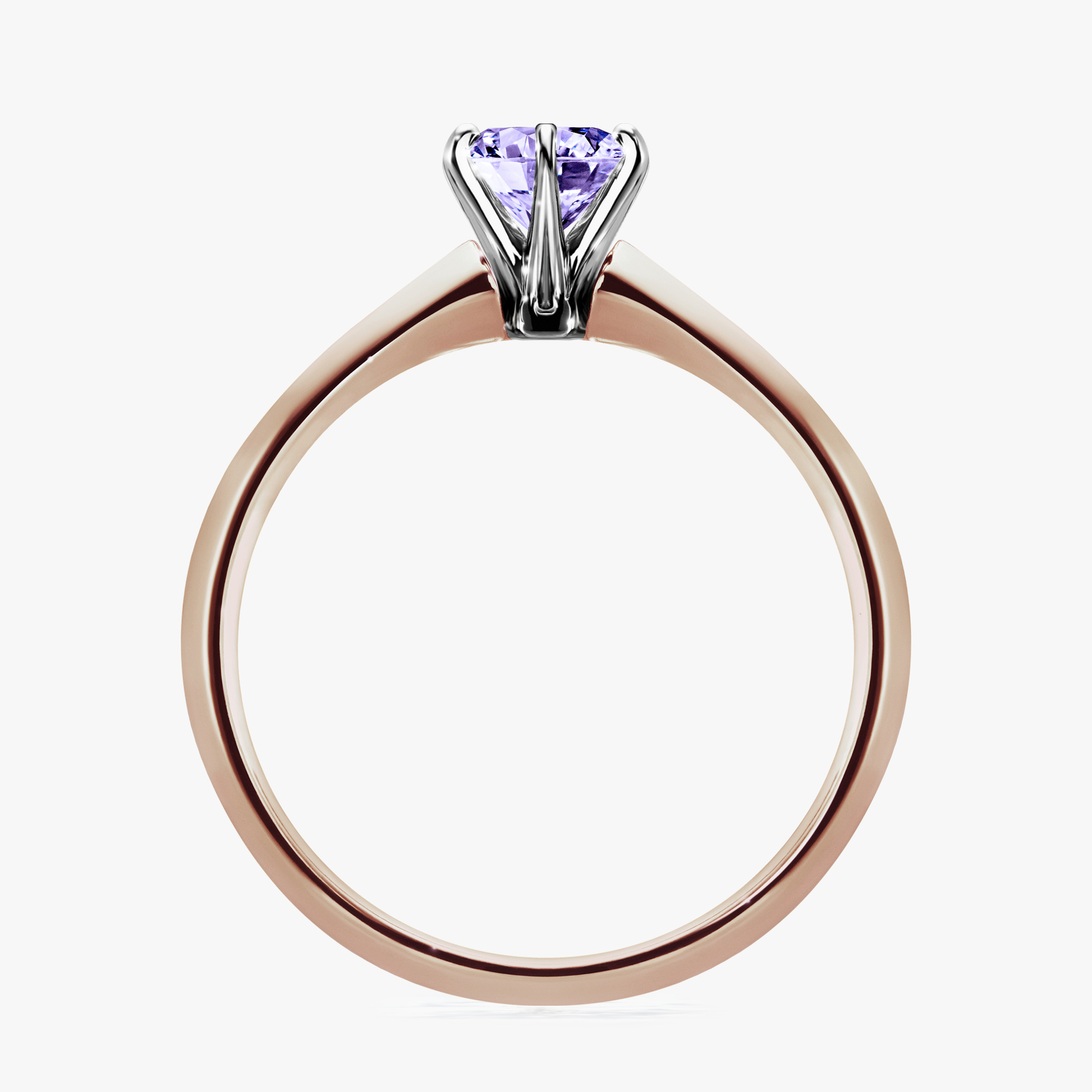 Pierścionek zaręczynowy My Queen z różowego złota z tanzanitem 0,50ct
