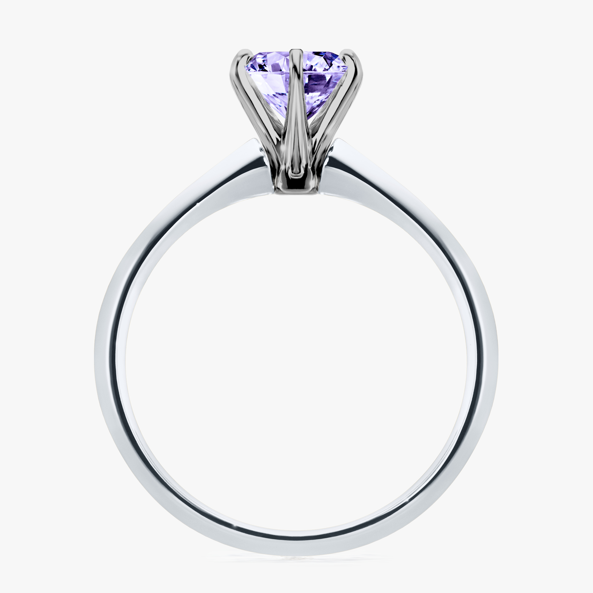 Pierścionek zaręczynowy My Queen z białego złota z tanzanitem 1,00ct