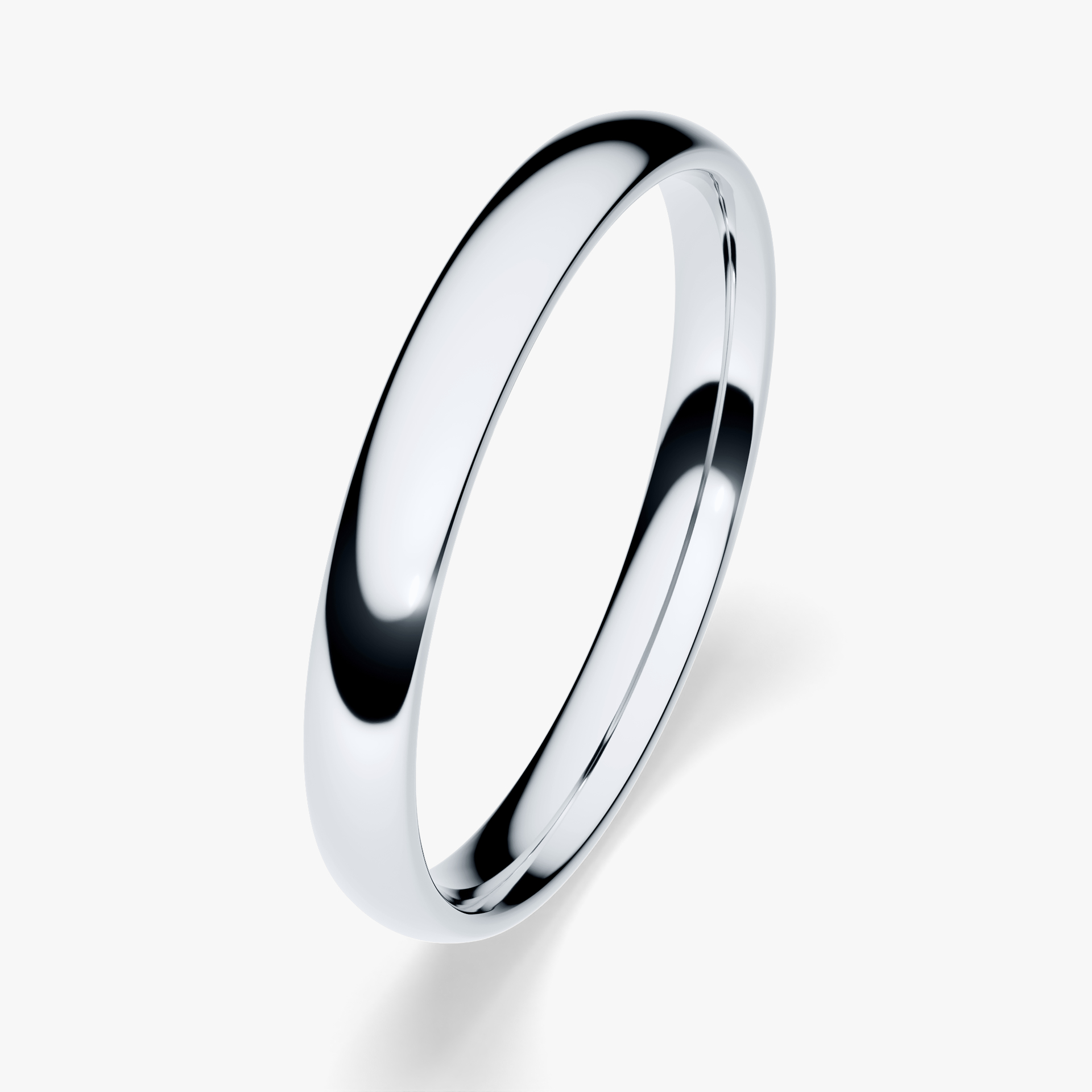 Obrączka ślubna Regular z białego złota 2,5mm