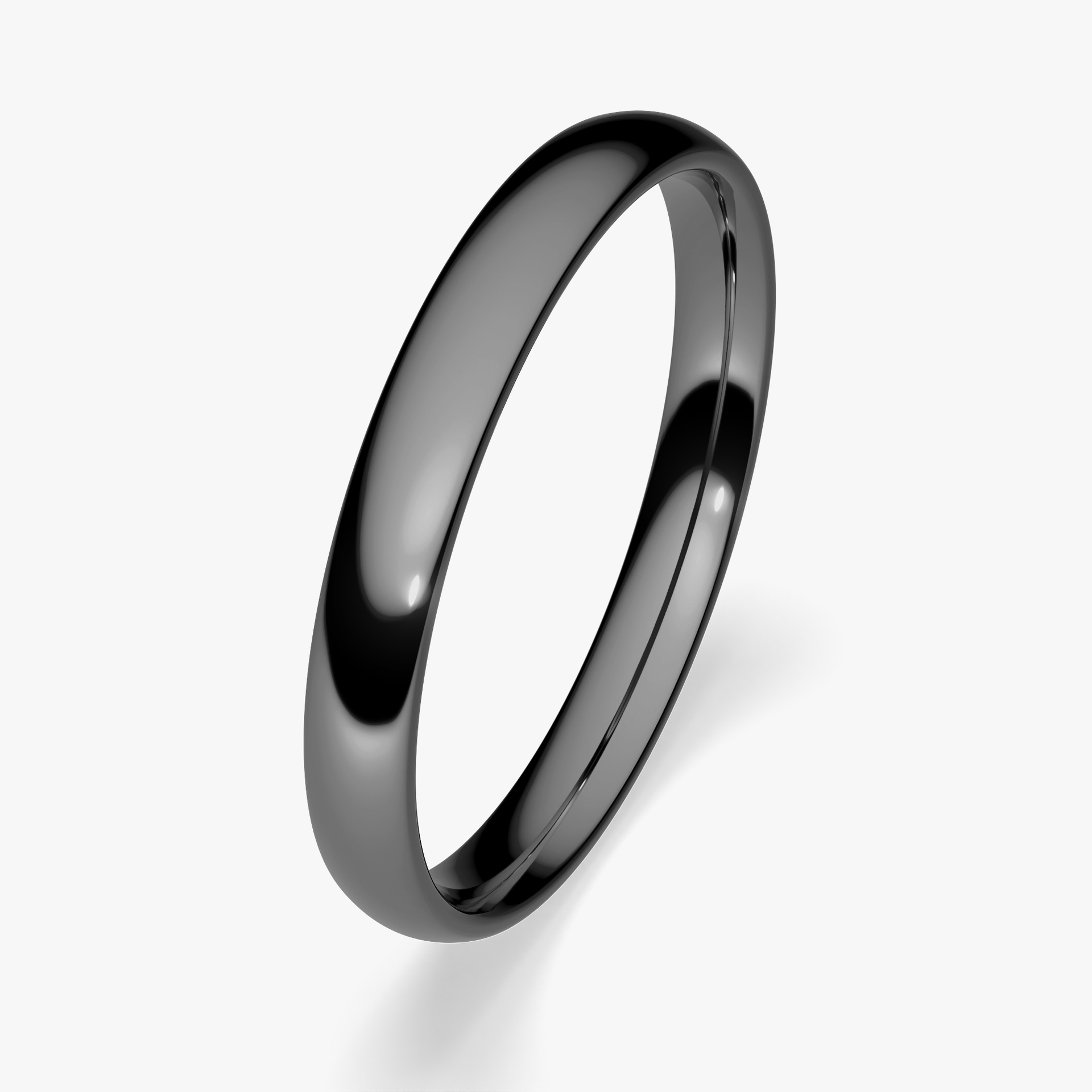 Obrączka ślubna Regular z czarnego złota 2,5mm