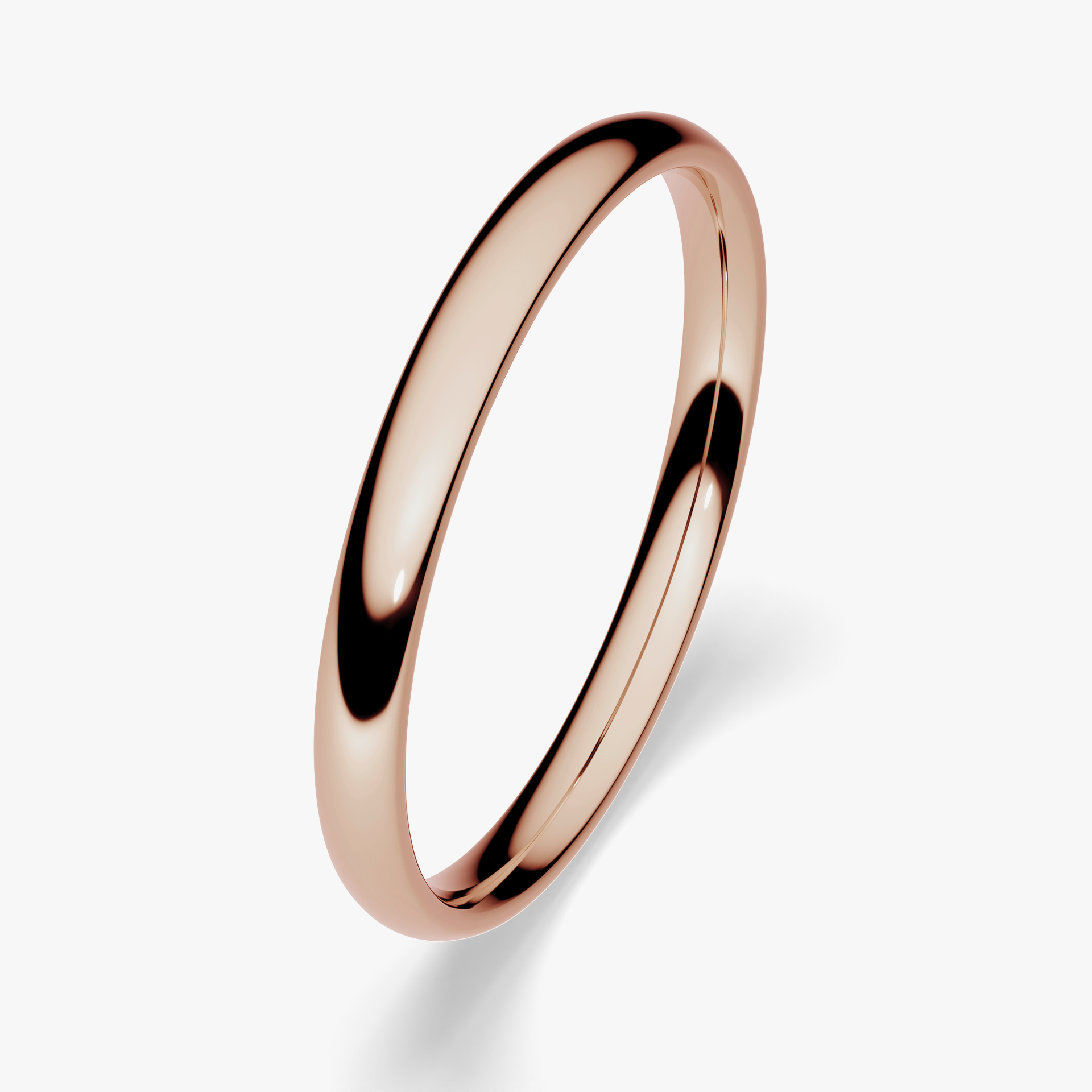 Obrączka ślubna Regular z różowego złota 2mm