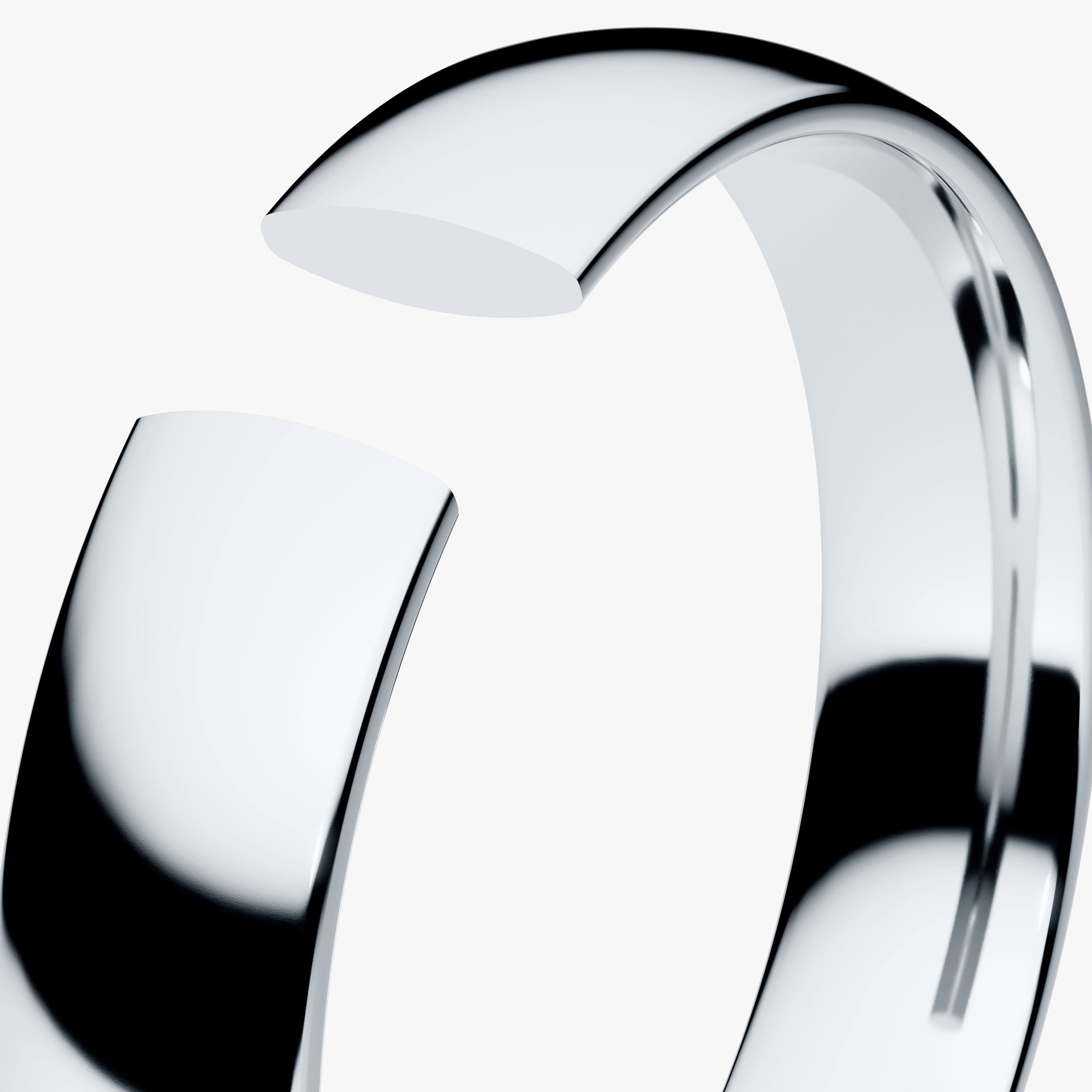 Obrączka ślubna Regular z białego złota 4mm
