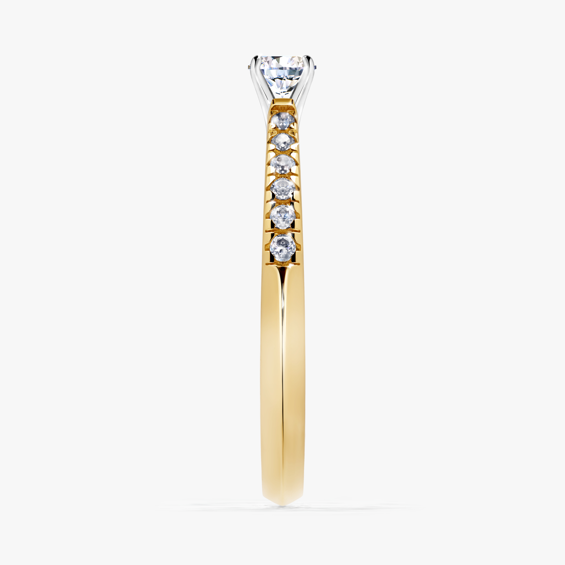 Pierścionek zaręczynowy My Sunshine z żółtego złota z diamentem naturalnym 0,24ct