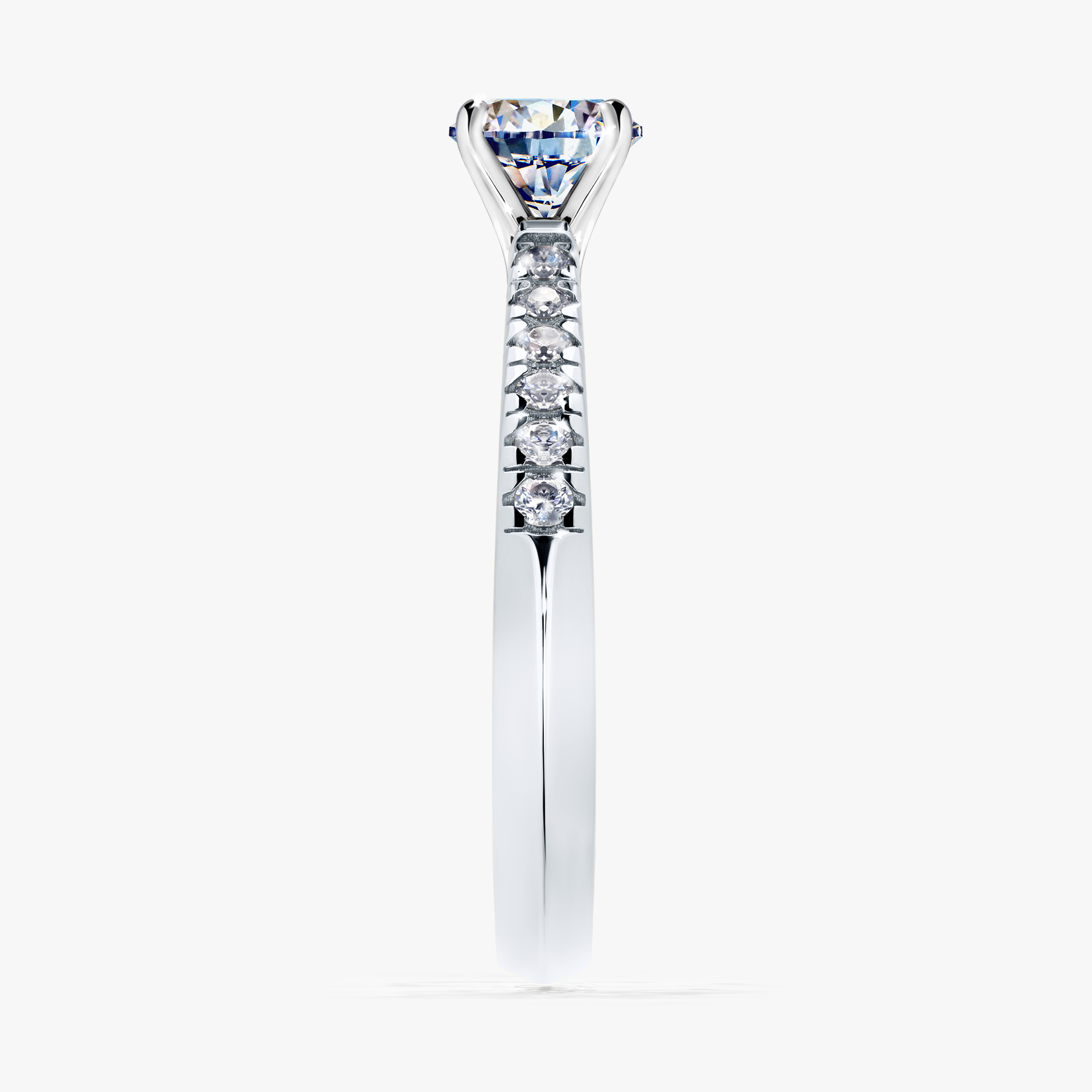 Pierścionek zaręczynowy My Sunshine z białego złota z diamentem laboratoryjnym 0,44ct