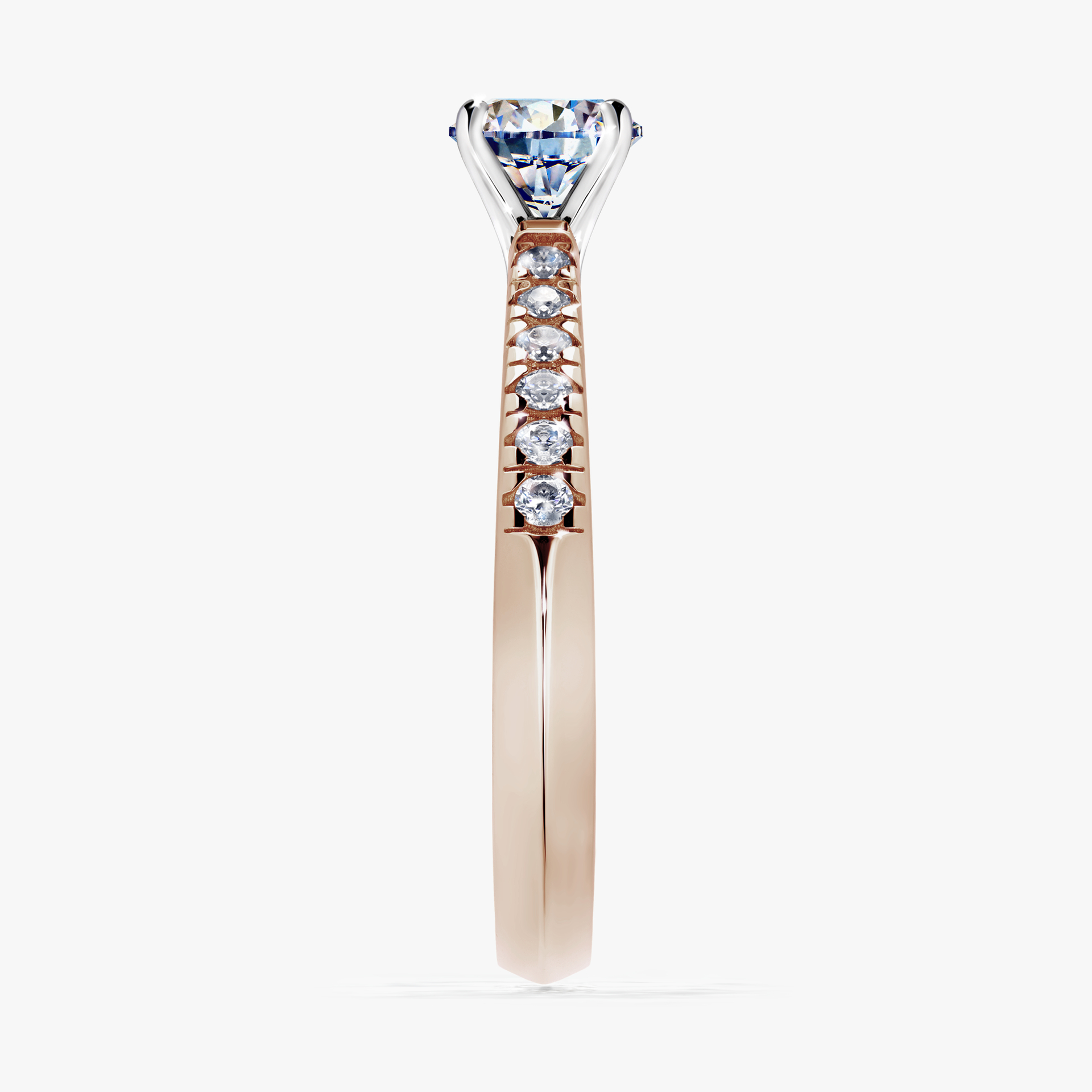 Pierścionek zaręczynowy My Sunshine z różowego złota z diamentem laboratoryjnym 0,44ct