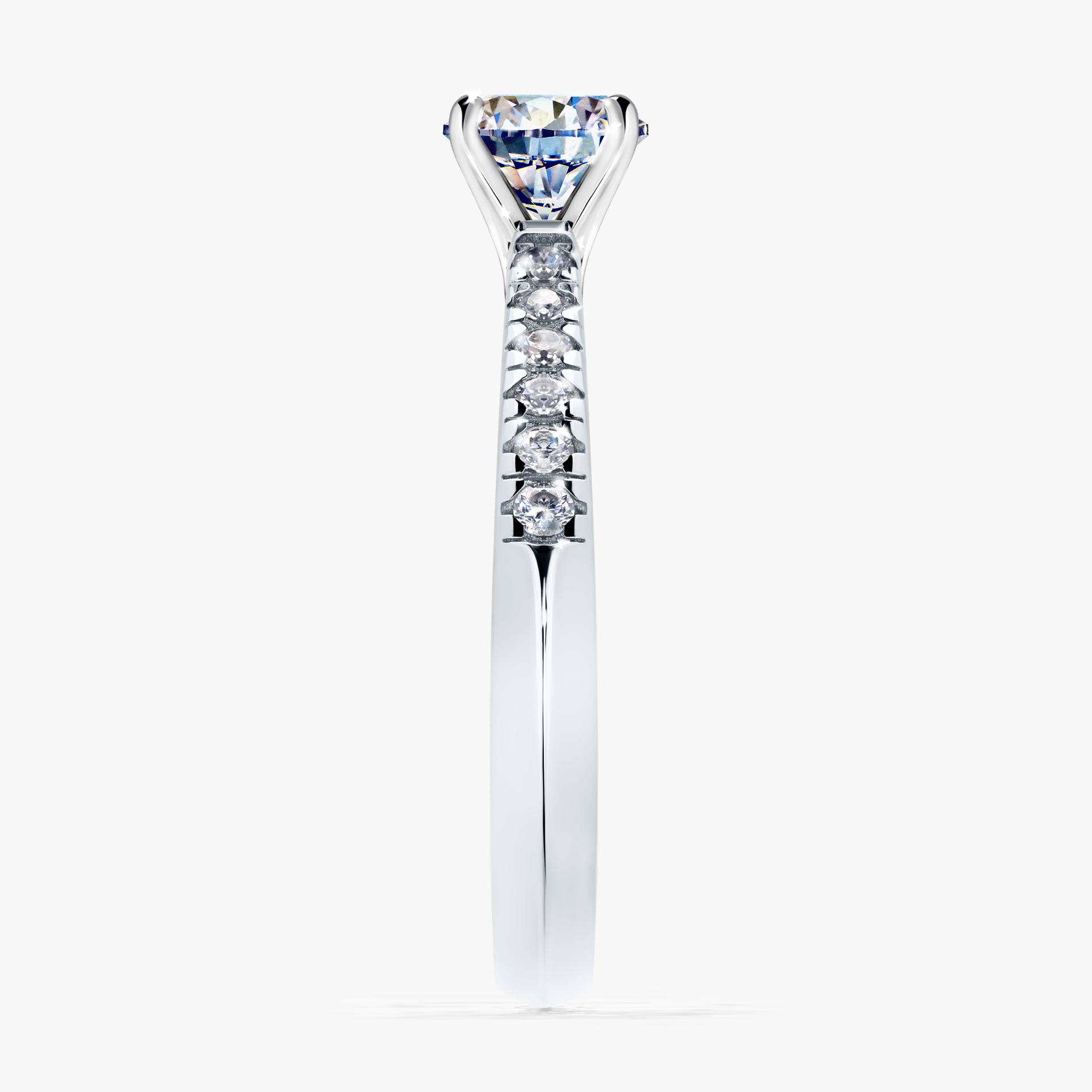 Pierścionek zaręczynowy My Sunshine z białego złota z diamentem laboratoryjnym 0,64ct