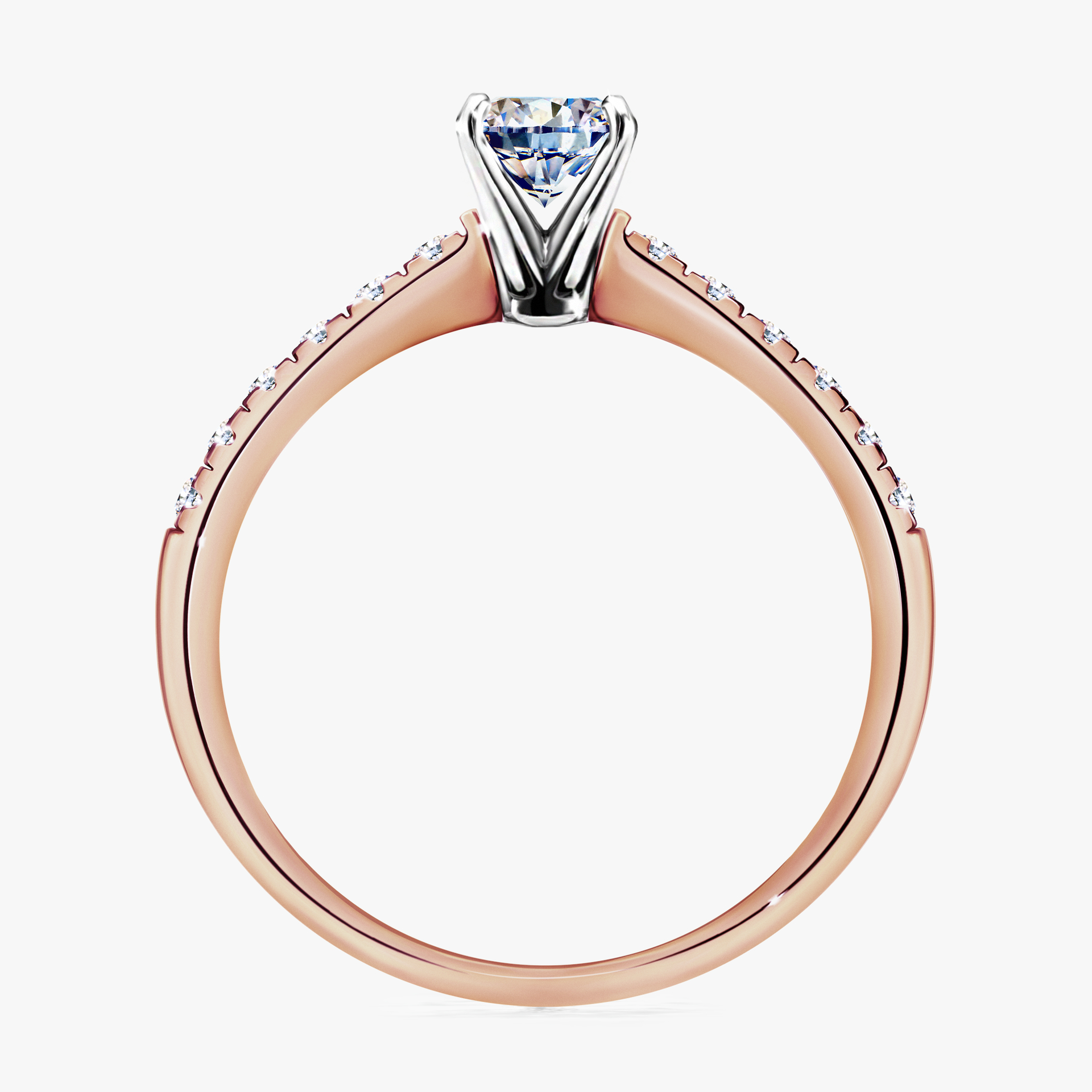 Pierścionek zaręczynowy My Sunshine z różowego złota z diamentem laboratoryjnym 0,64ct